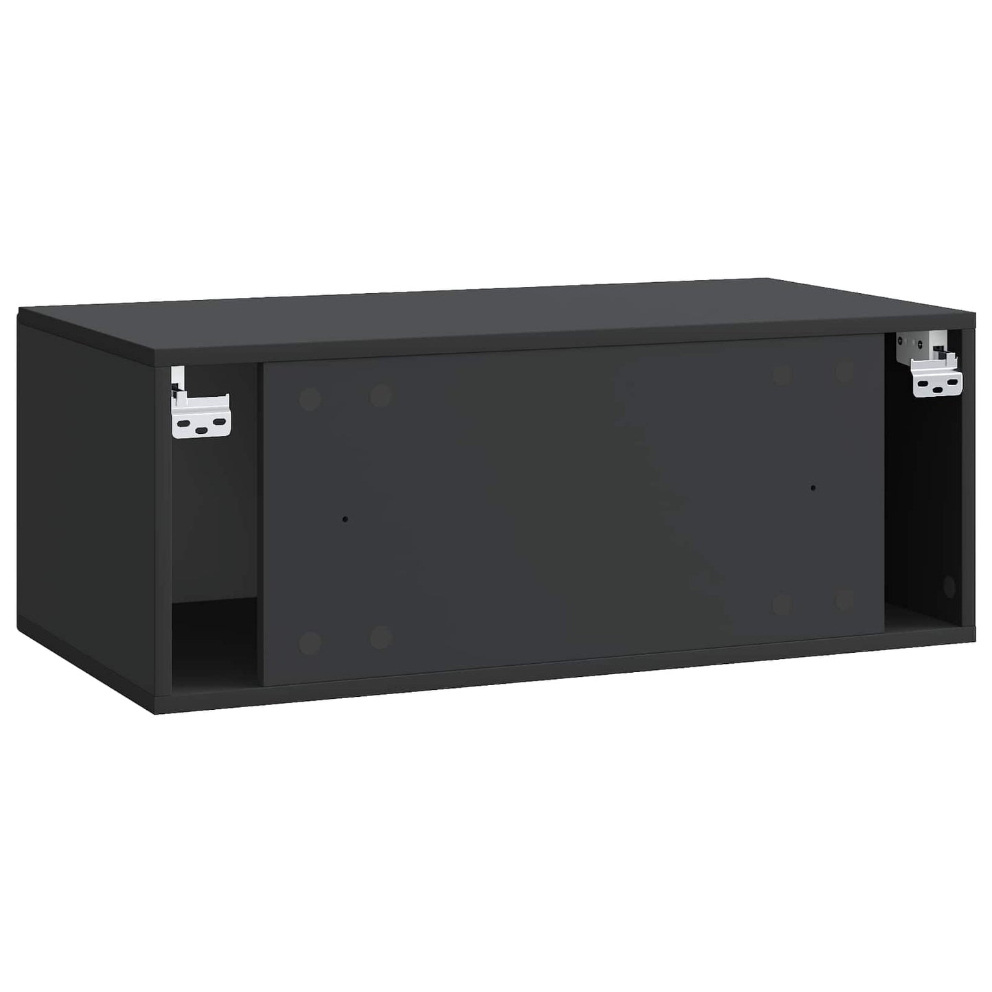 Wandmontierter TV-Schrank Schwarz 78,5 x 41 x 30 cm