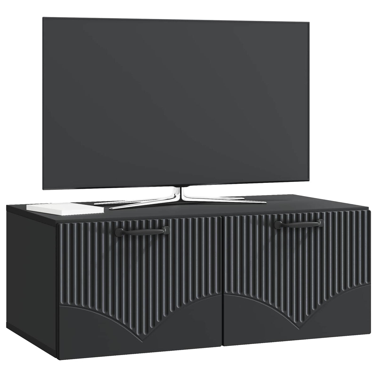 Wandmontierter TV-Schrank Schwarz 78,5 x 41 x 30 cm