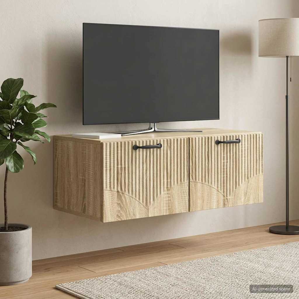 Wandmontierter TV-Schrank Sonoma-Eiche 78,5 x 41 x 30 cm