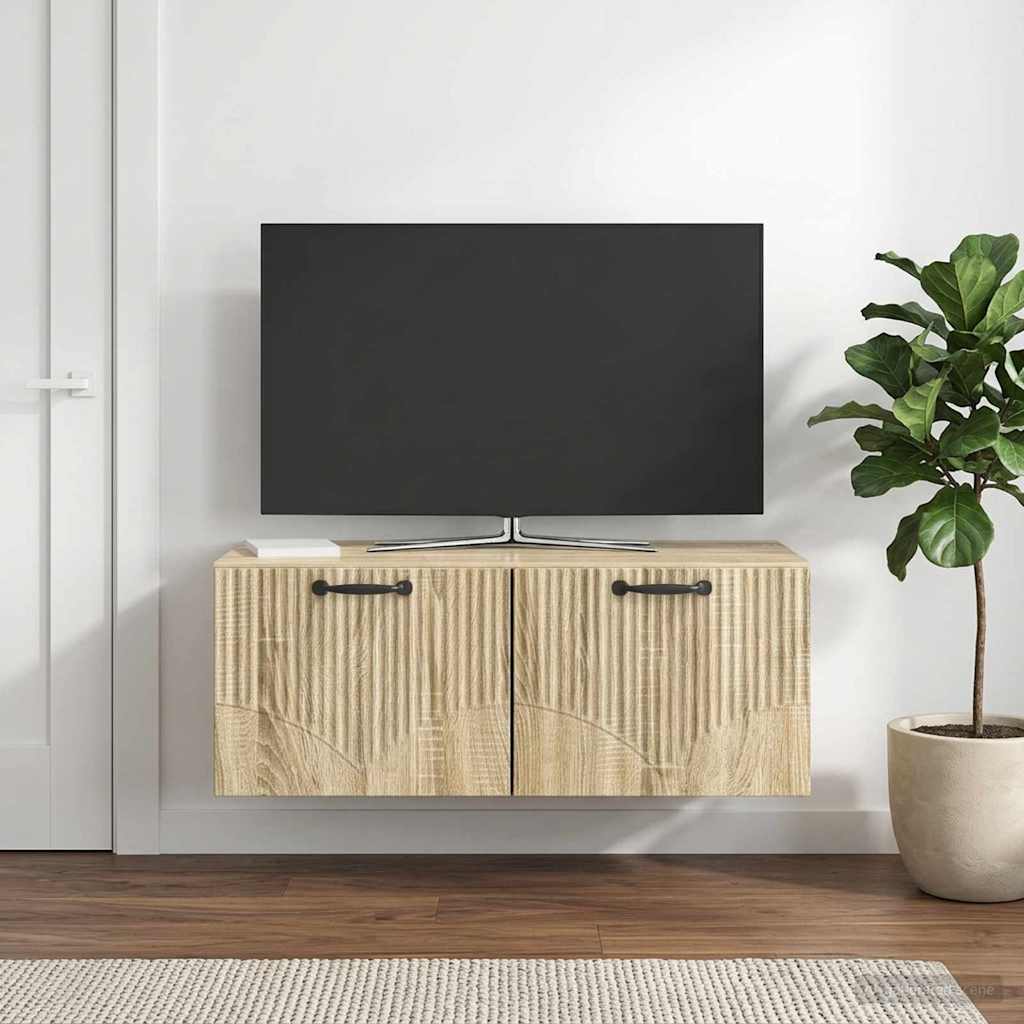 Wandmontierter TV-Schrank Sonoma-Eiche 78,5 x 41 x 30 cm