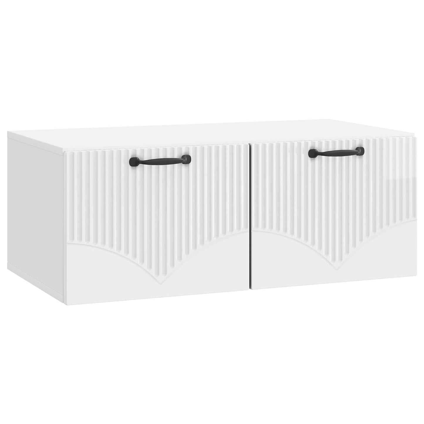 Wandmontierter TV-Schrank Hochglanz Weiß 78,5 x 41 x 30 cm