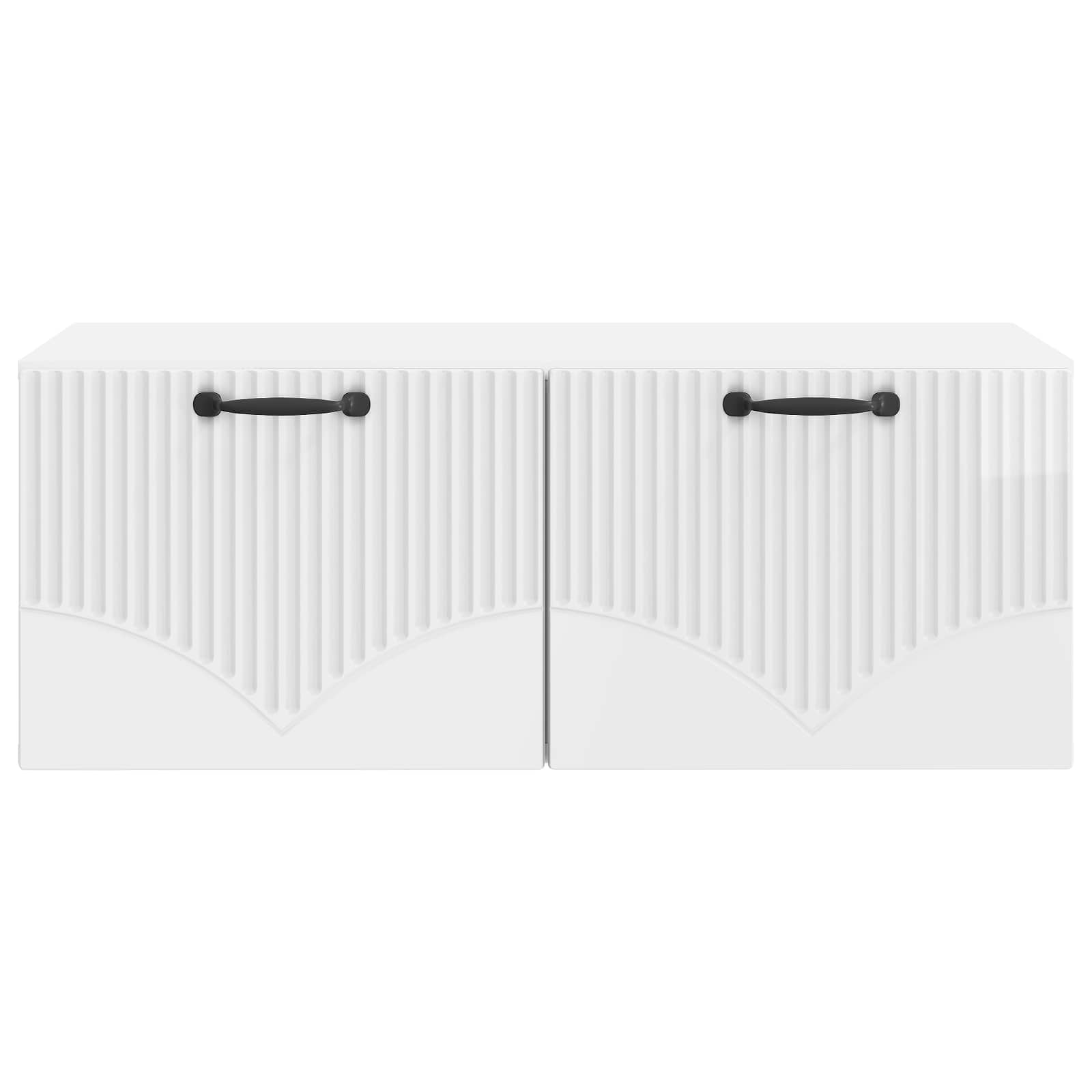 Wandmontierter TV-Schrank Hochglanz Weiß 78,5 x 41 x 30 cm