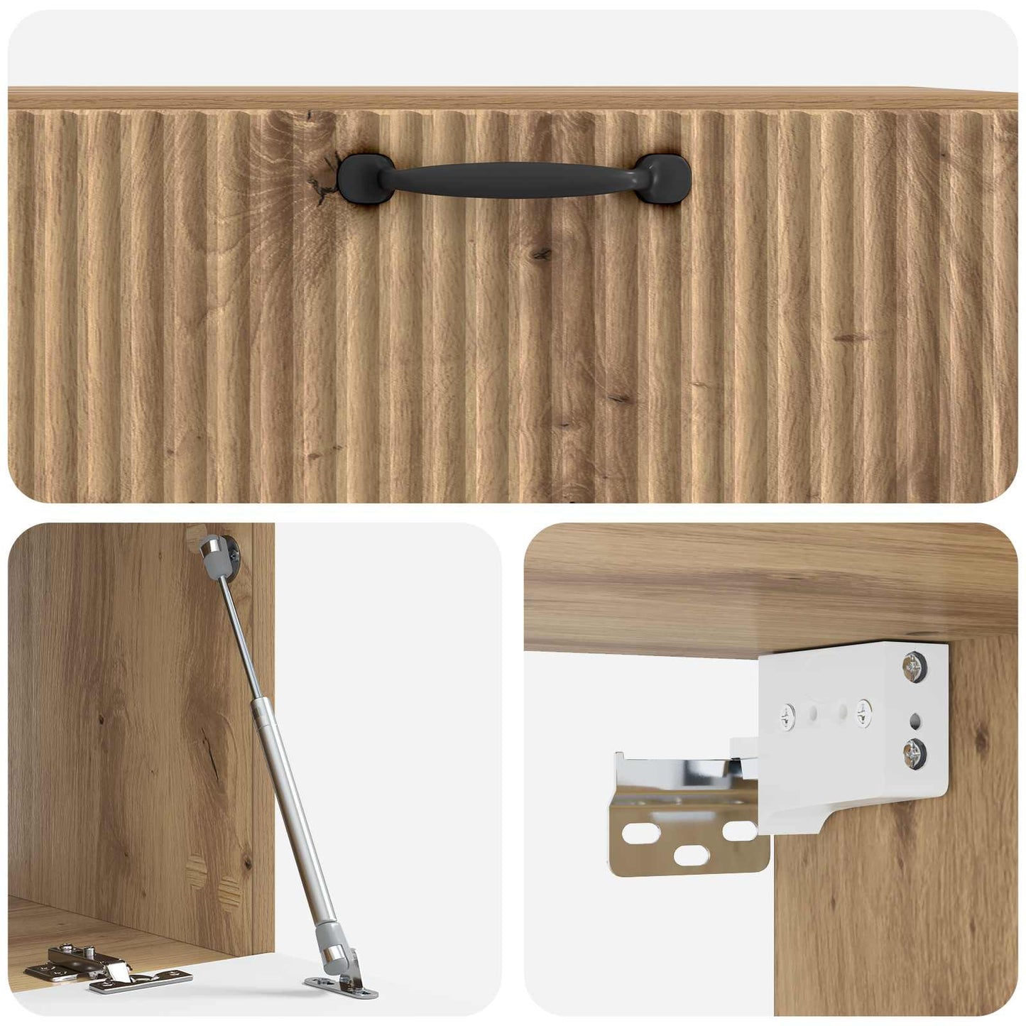 Wandmontierter TV-Schrank 78,5 x 41 x 30 cm Artisan-Eiche