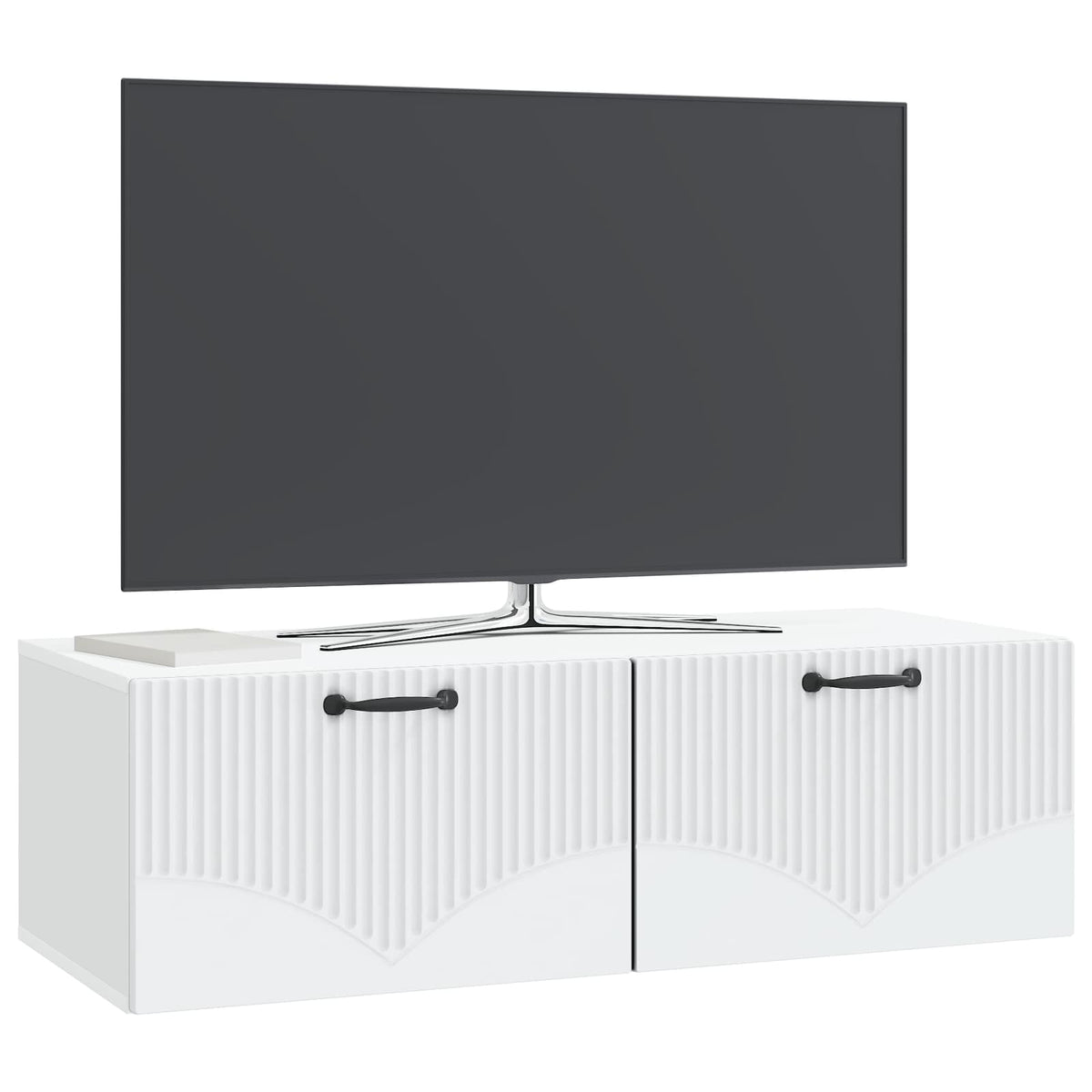 Wandmontierter TV-Schrank Weiß 98 x 41 x 30 cm Holzwerkstoff
