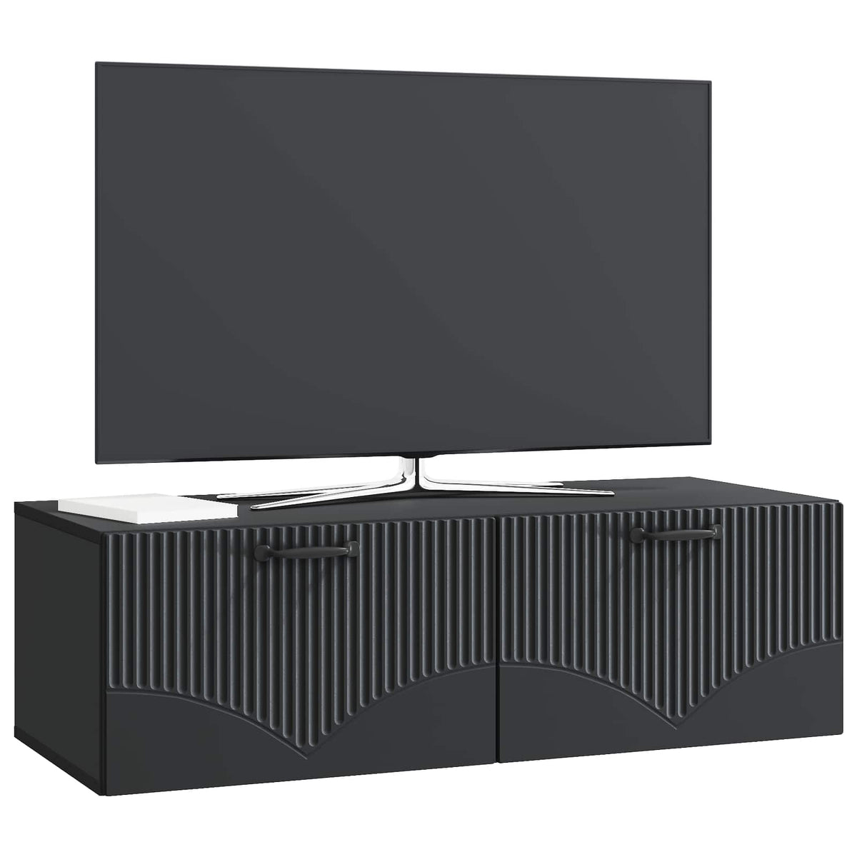 Wandmontierter TV-Schrank Schwarz 98 x 41 x 30 cm Holzwerkstoff