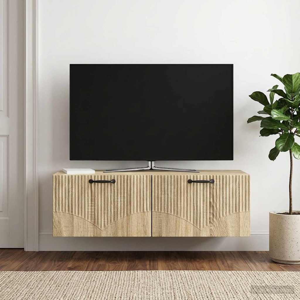Wandmontierter TV-Schrank Sonoma-Eiche 98 x 41 x 30 cm