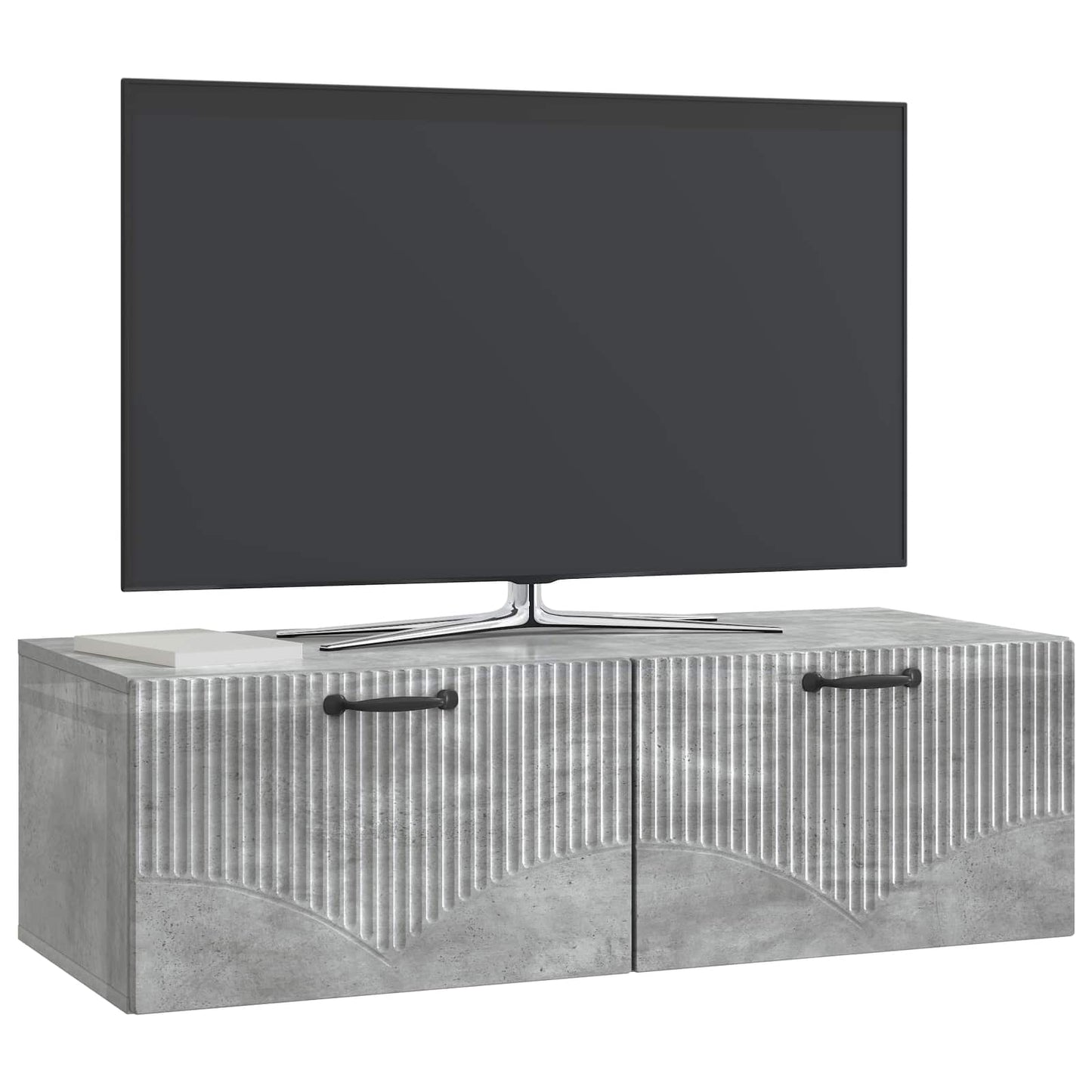 Wandmontierter TV-Schrank Betongrau 98 x 41 x 30 cm