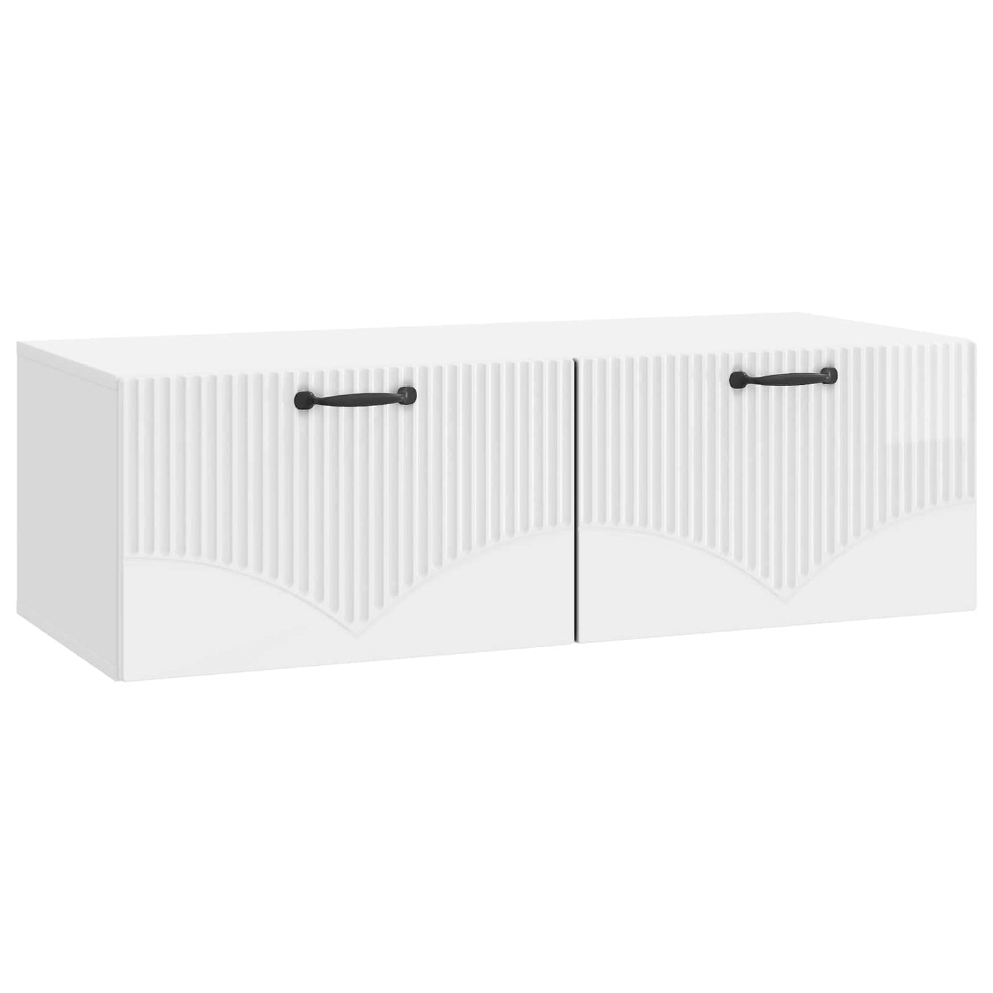 Wandmontierter TV-Schrank Hochglanz Weiß 98 x 41 x 30 cm