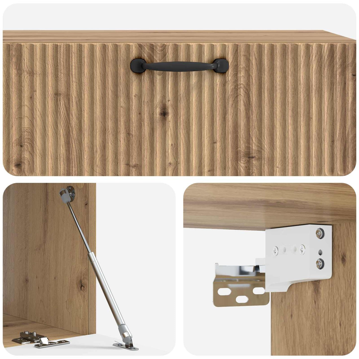 Wandmontierter TV-Schrank 98 x 41 x 30 cm Artisan-Eiche