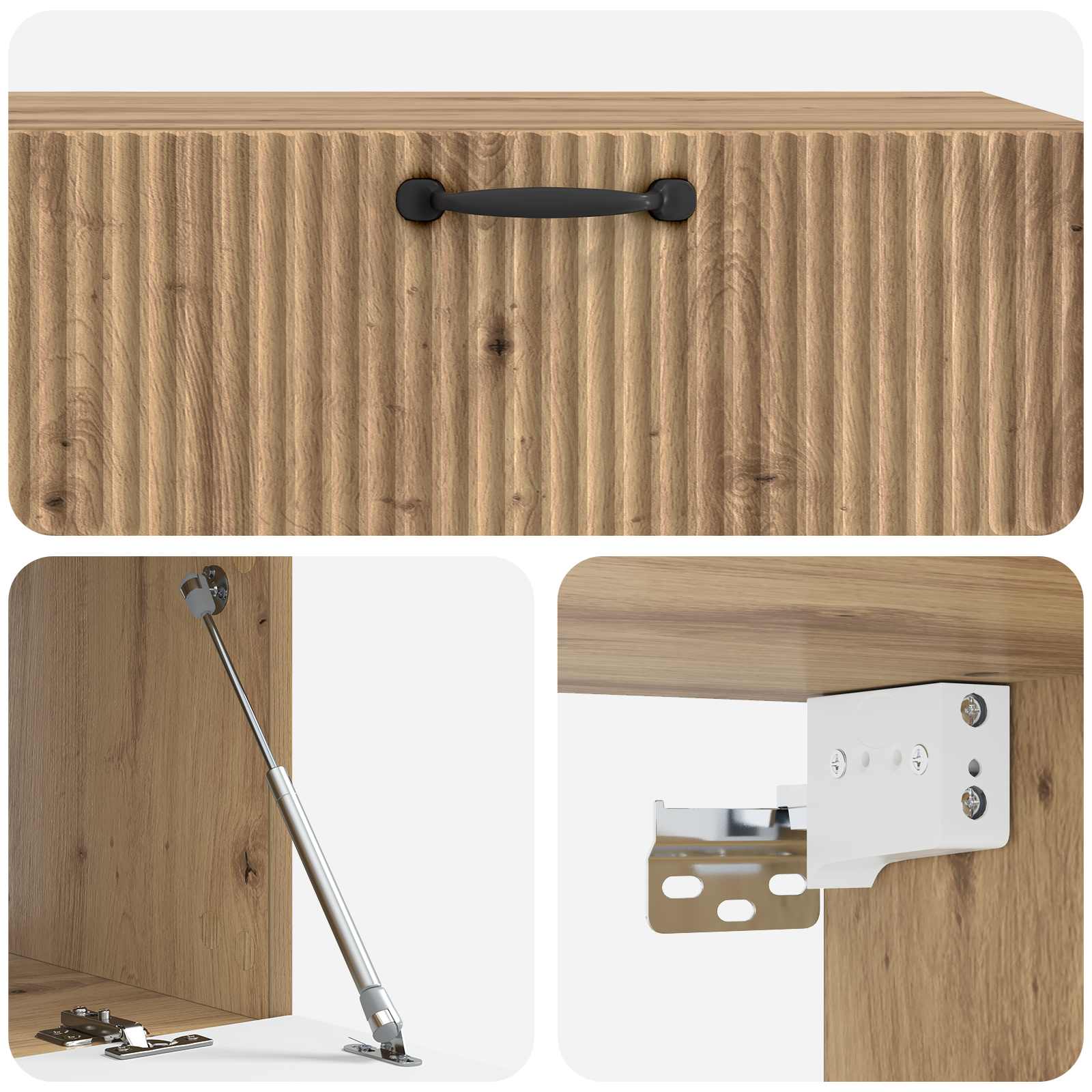Wandmontierter TV-Schrank 98 x 41 x 30 cm Artisan-Eiche