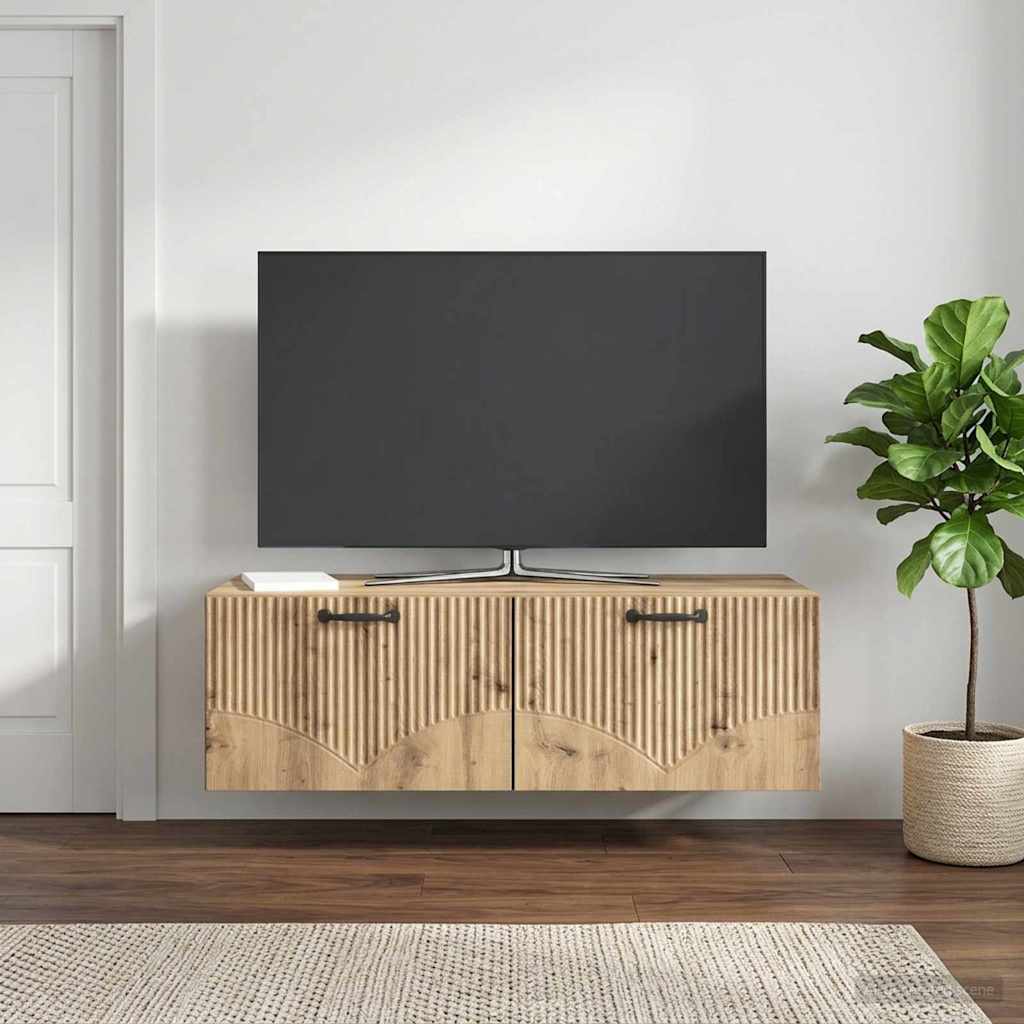 Wandmontierter TV-Schrank 98 x 41 x 30 cm Artisan-Eiche