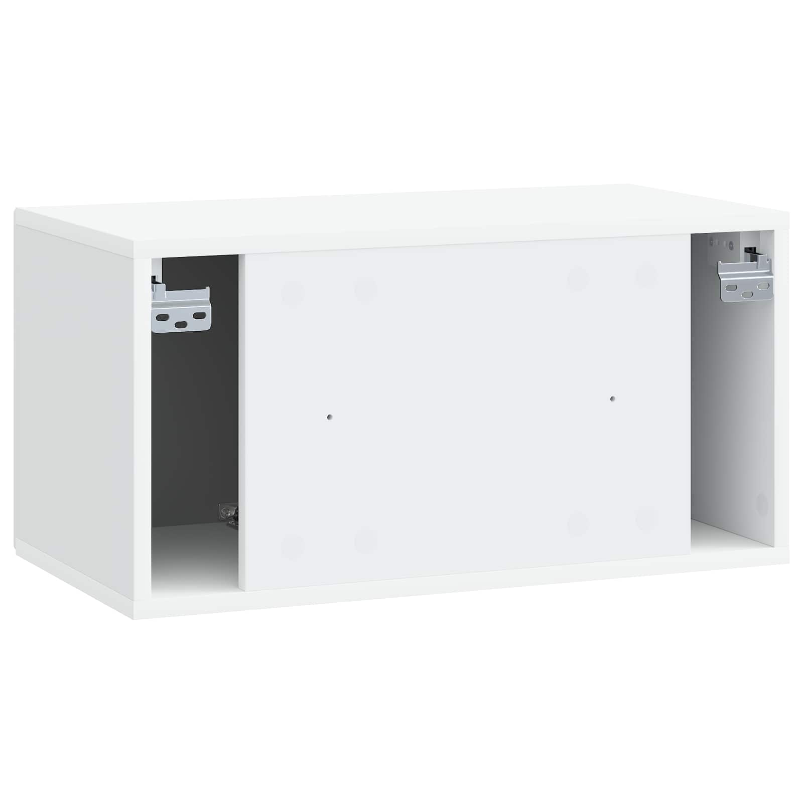 Wandmontierter TV-Schrank Weiß 59,5 x 31 x 30 cm Holzwerkstoff