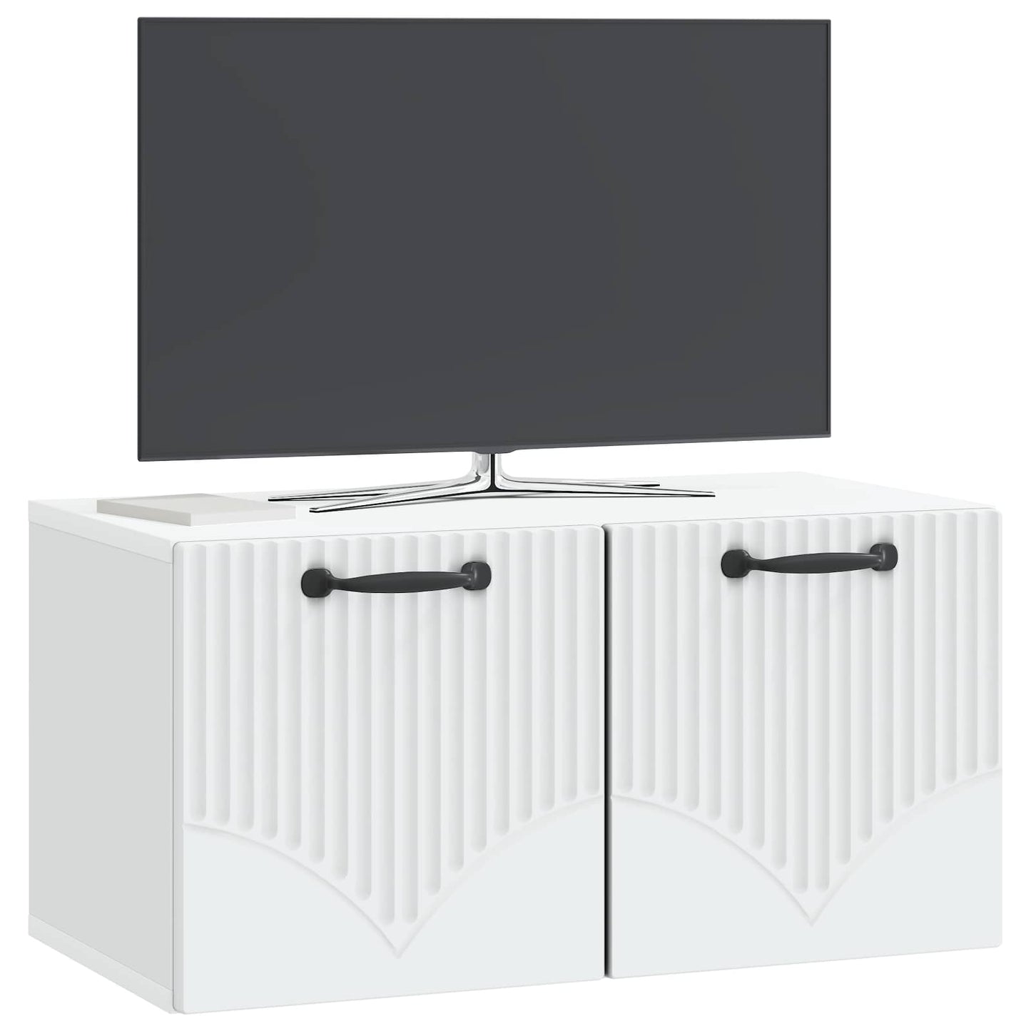 Wandmontierter TV-Schrank Weiß 59,5 x 31 x 30 cm Holzwerkstoff