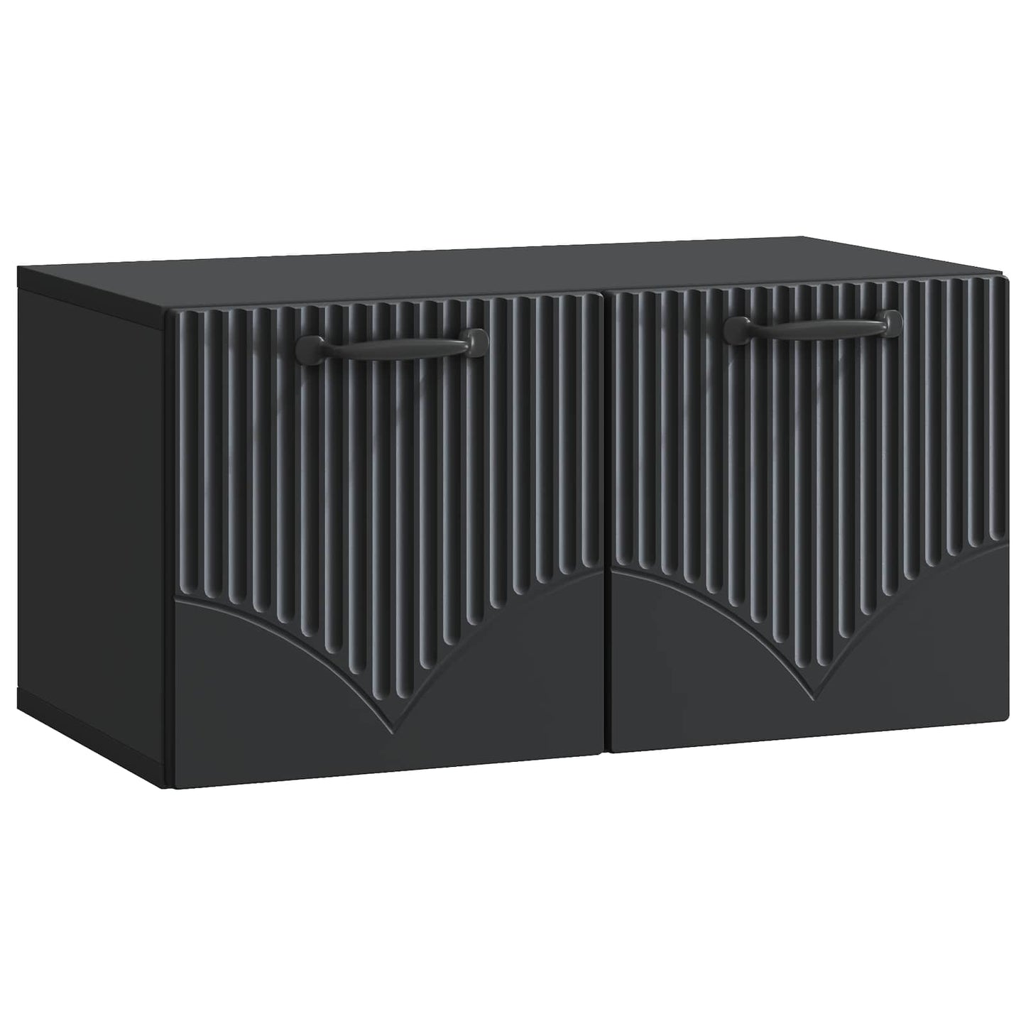 Wandmontierter TV-Schrank Schwarz 59,5 x 31 x 30 cm