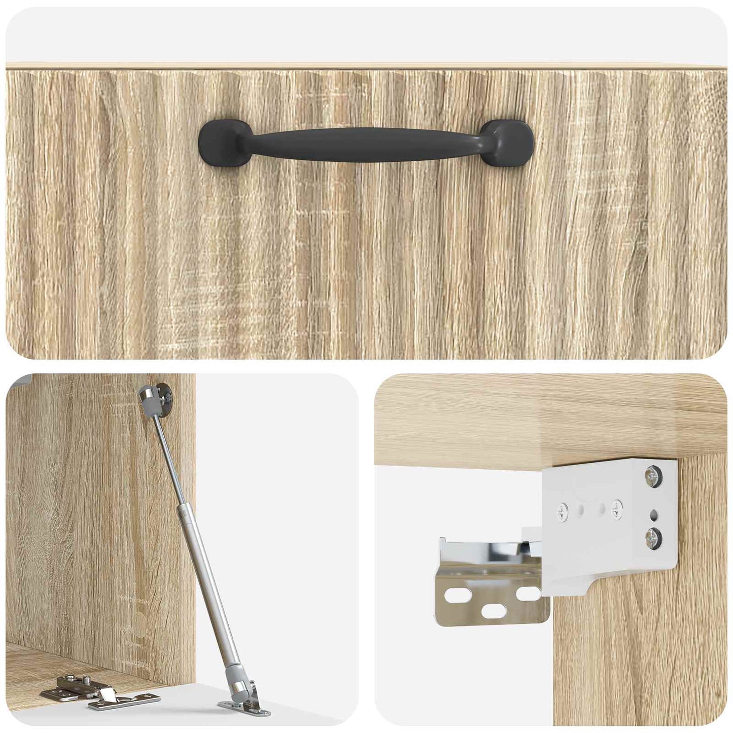 Wandmontierter TV-Schrank Sonoma-Eiche 59,5 x 31 x 30 cm