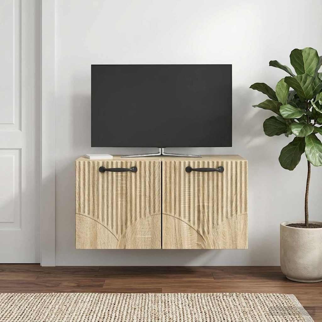 Wandmontierter TV-Schrank Sonoma-Eiche 59,5 x 31 x 30 cm