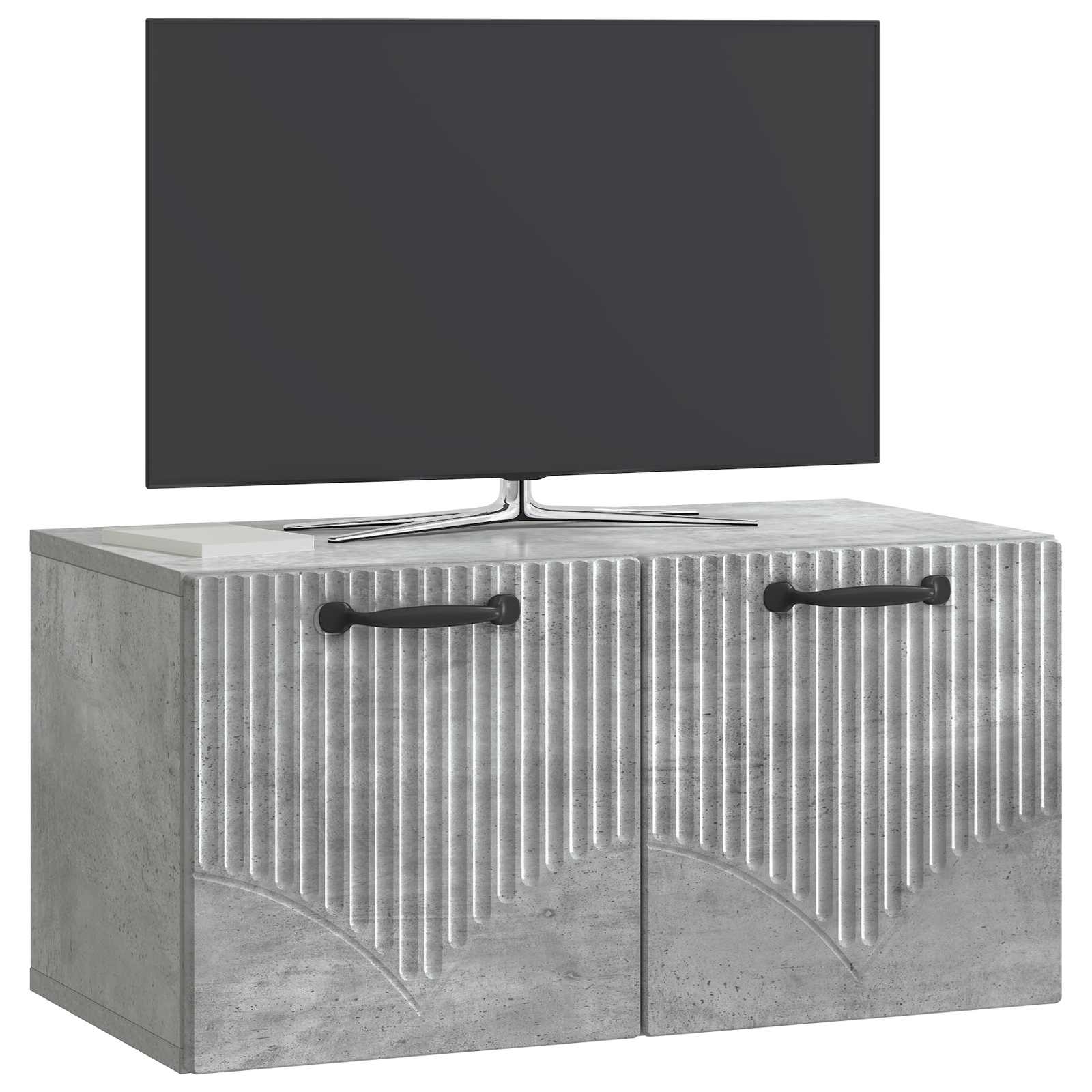Wandmontierter TV-Schrank Betongrau 59,5 x 31 x 30 cm