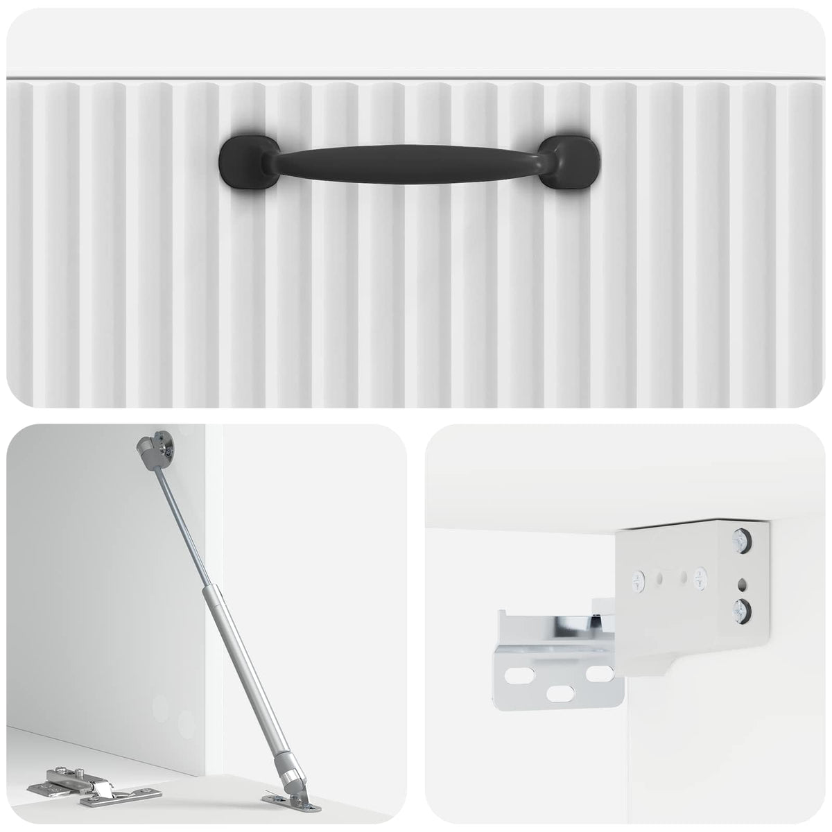 Wandmontierter TV-Schrank Hochglanz Weiß 59,5 x 31 x 30 cm