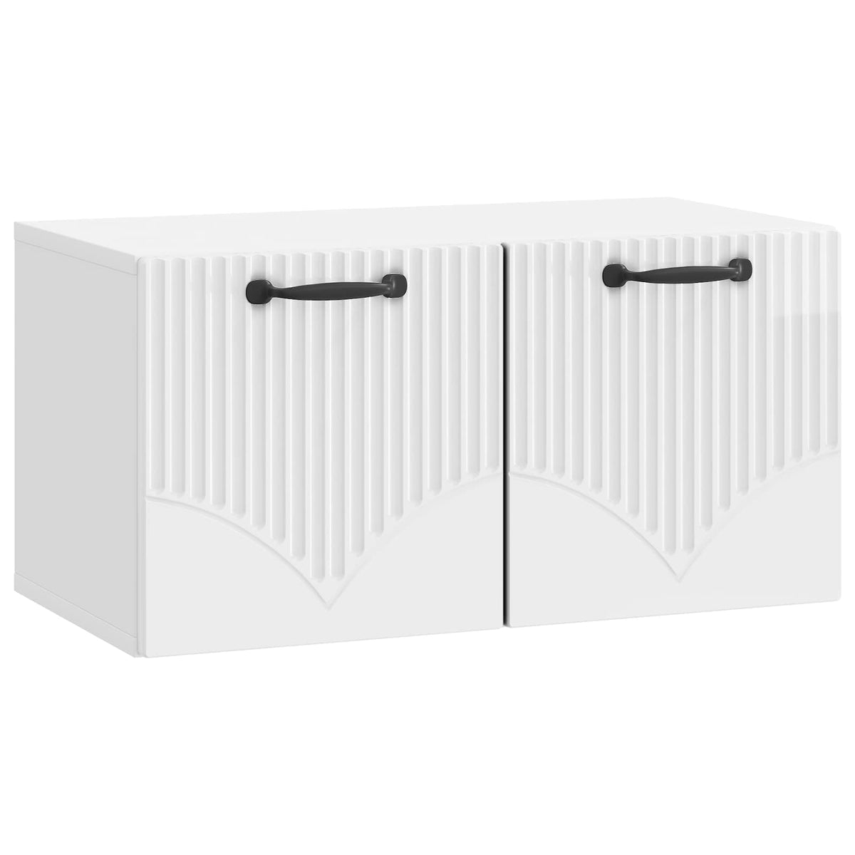 Wandmontierter TV-Schrank Hochglanz Weiß 59,5 x 31 x 30 cm