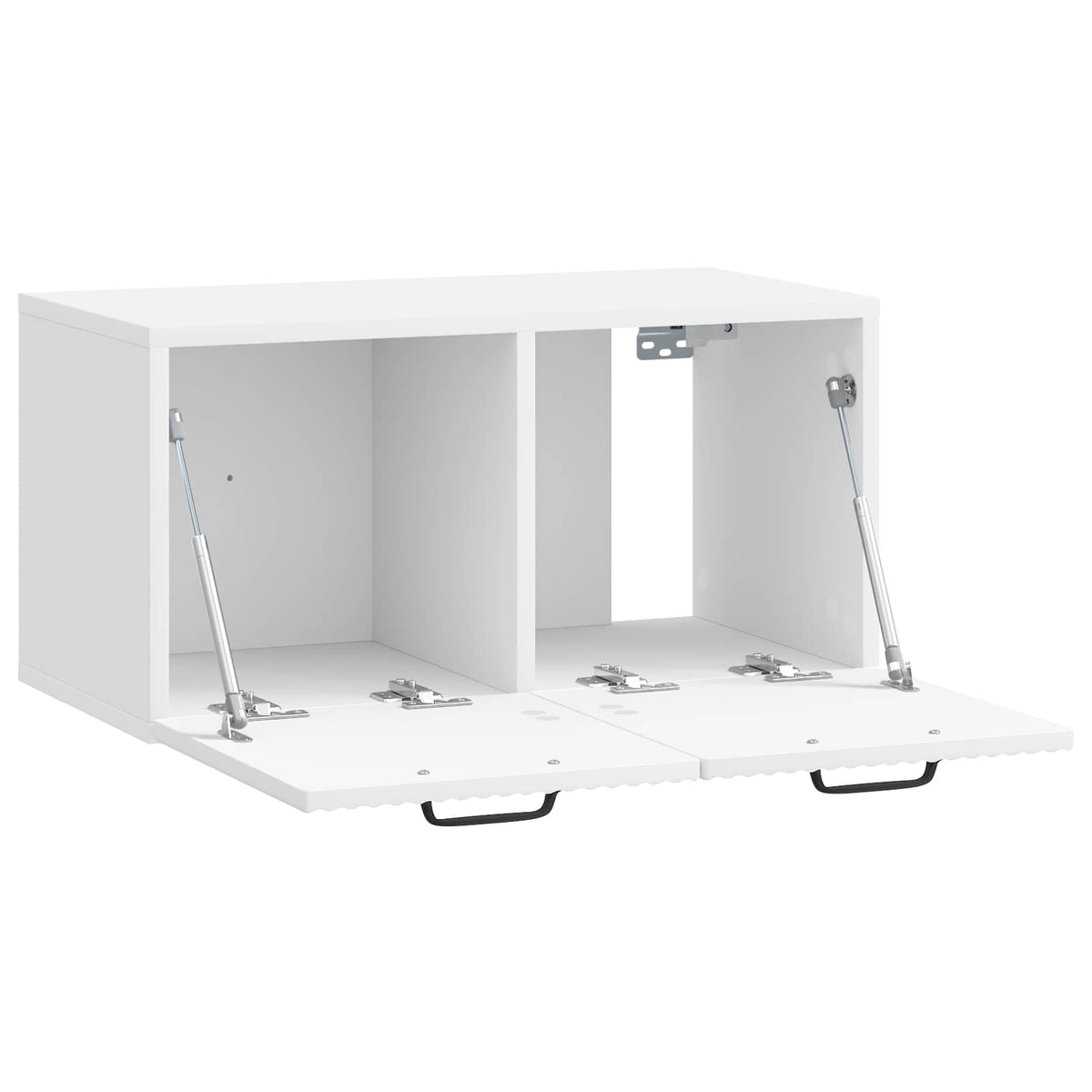 Wandmontierter TV-Schrank Hochglanz Weiß 59,5 x 31 x 30 cm