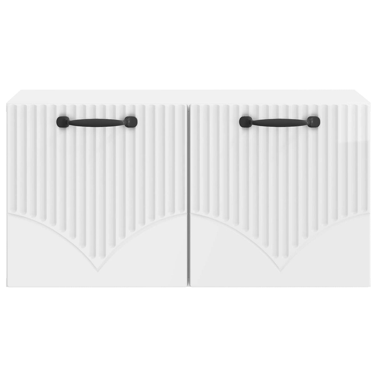 Wandmontierter TV-Schrank Hochglanz Weiß 59,5 x 31 x 30 cm