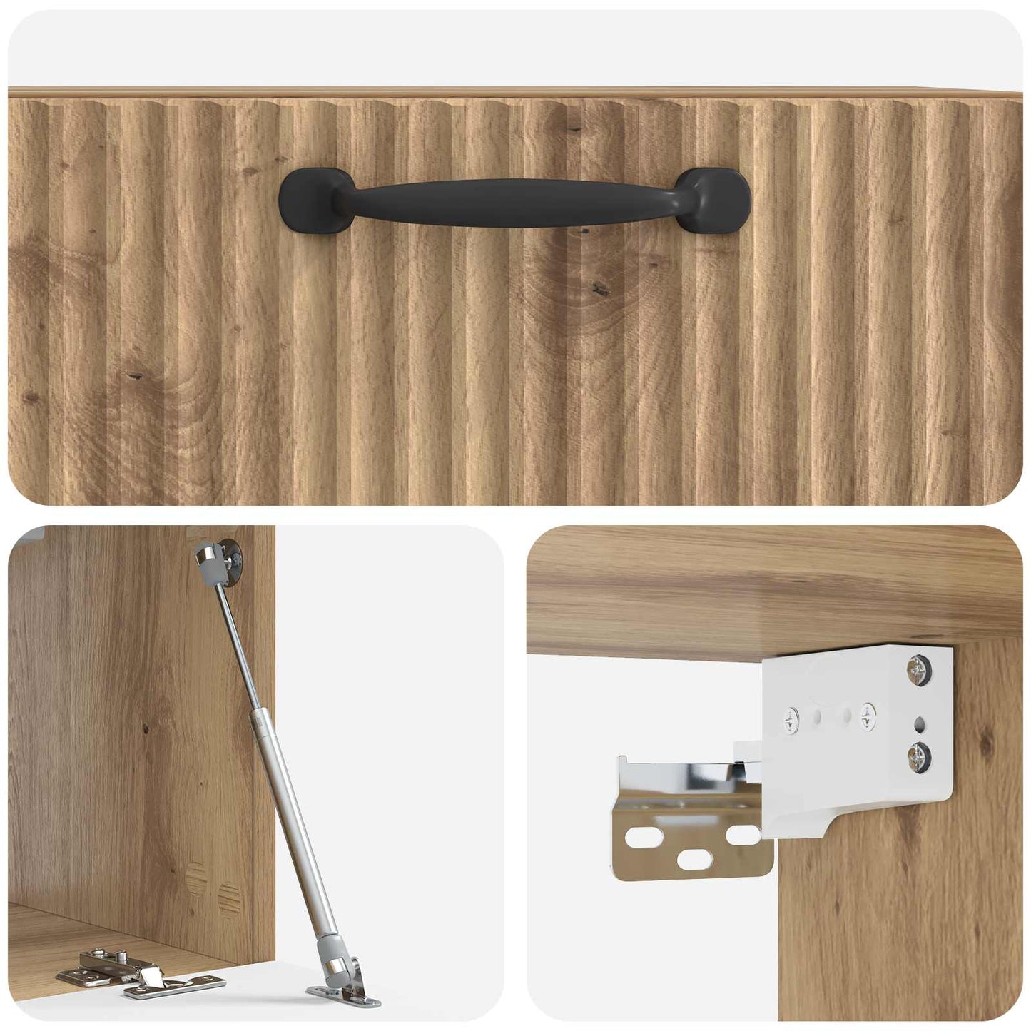 Wandmontierter TV-Schrank 59,5 x 31 x 30 cm Artisan-Eiche