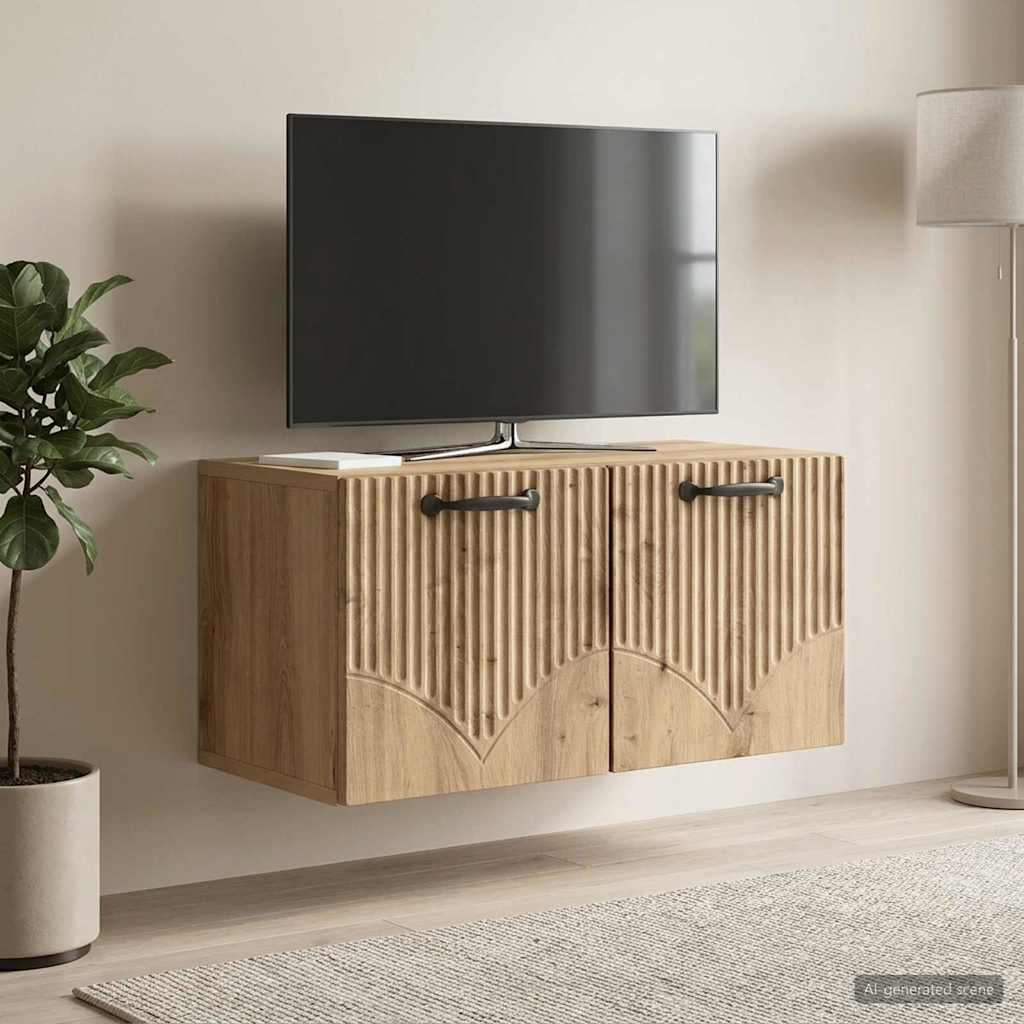 Wandmontierter TV-Schrank 59,5 x 31 x 30 cm Artisan-Eiche