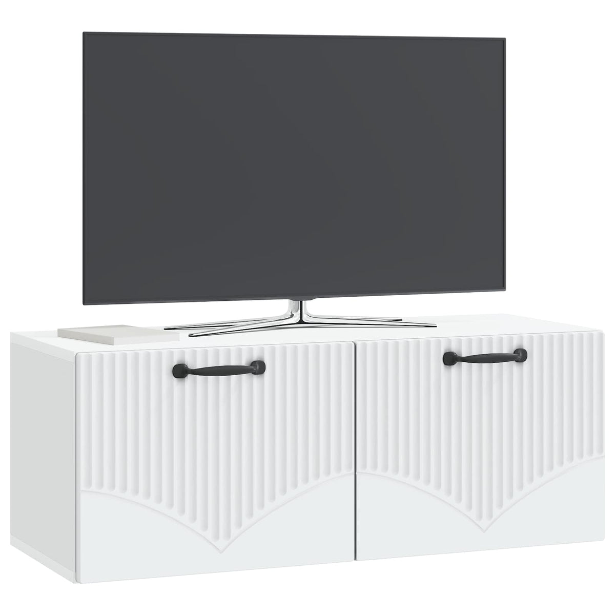 Wandmontierter TV-Schrank Weiß 78,5 x 31 x 30 cm Holzwerkstoff