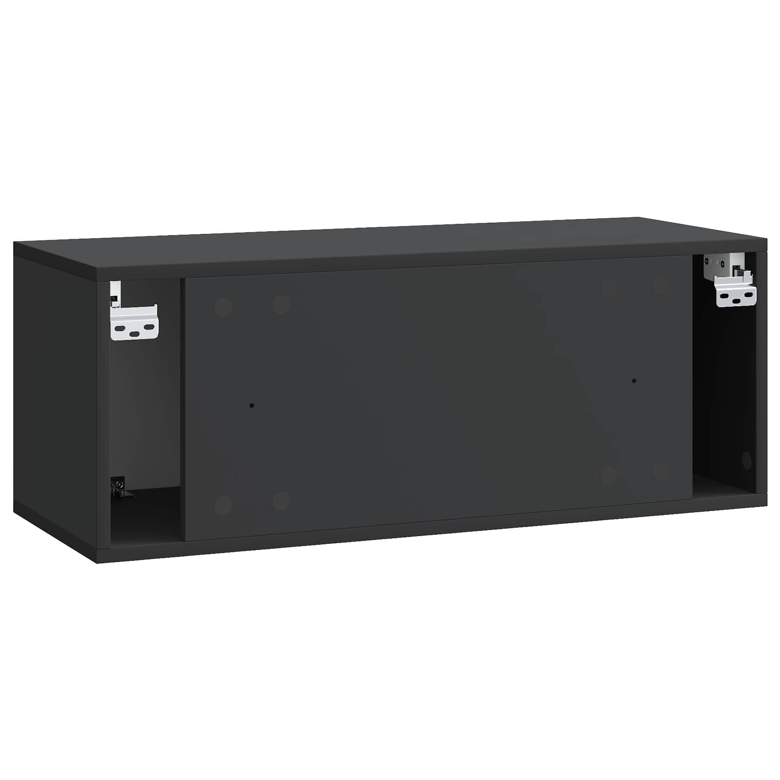Wandmontierter TV-Schrank Schwarz 78,5 x 31 x 30 cm