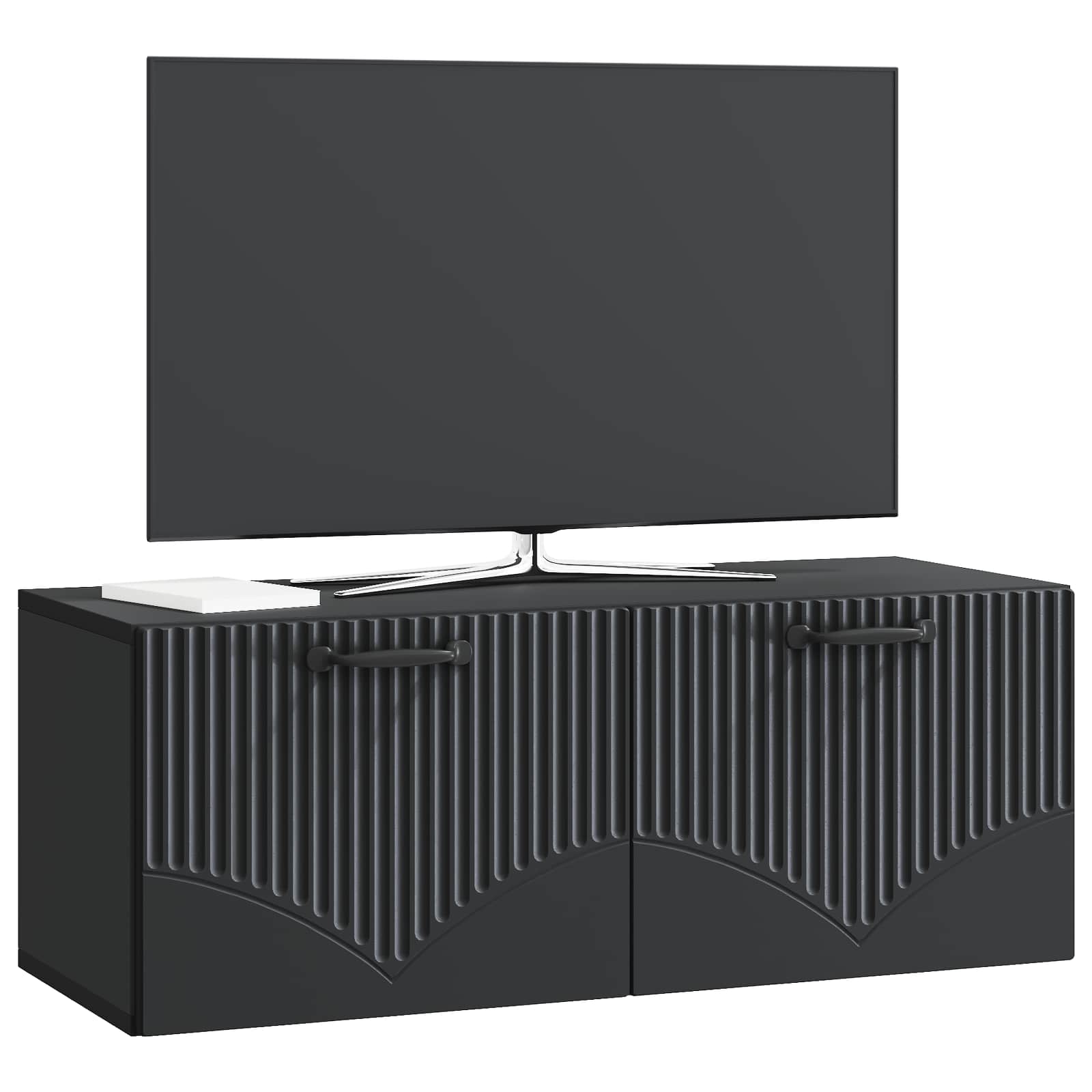 Wandmontierter TV-Schrank Schwarz 78,5 x 31 x 30 cm