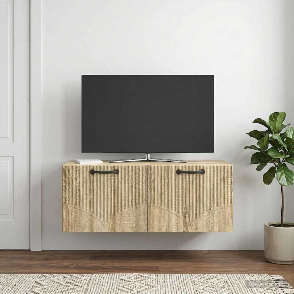 Wandmontierter TV-Schrank Sonoma-Eiche 78,5 x 31 x 30 cm