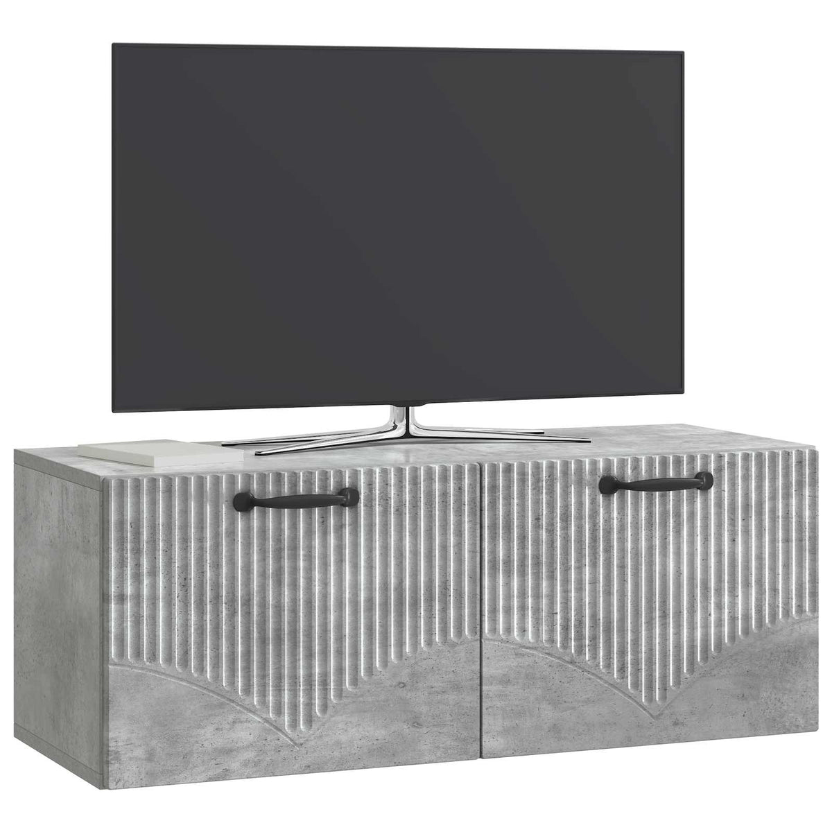 Wandmontierter TV-Schrank Betongrau 78,5 x 31 x 30 cm