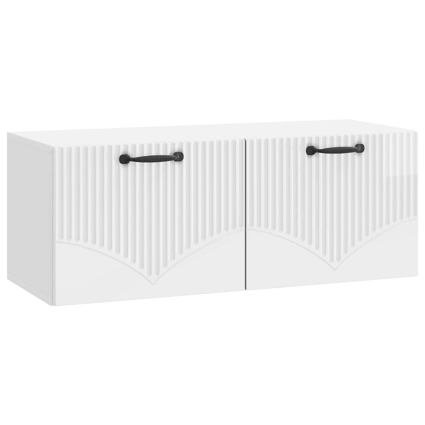 Wandmontierter TV-Schrank Hochglanz Weiß 78,5 x 31 x 30 cm