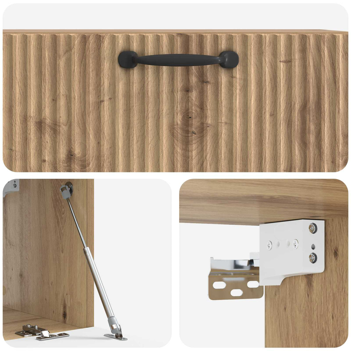 Wandmontierter TV-Schrank 78,5 x 31 x 30 cm Artisan-Eiche