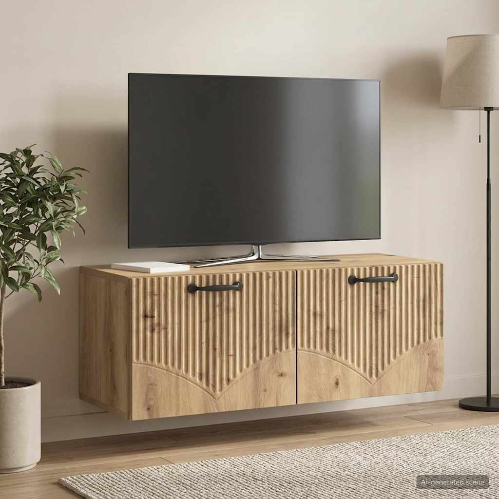 Wandmontierter TV-Schrank 78,5 x 31 x 30 cm Artisan-Eiche