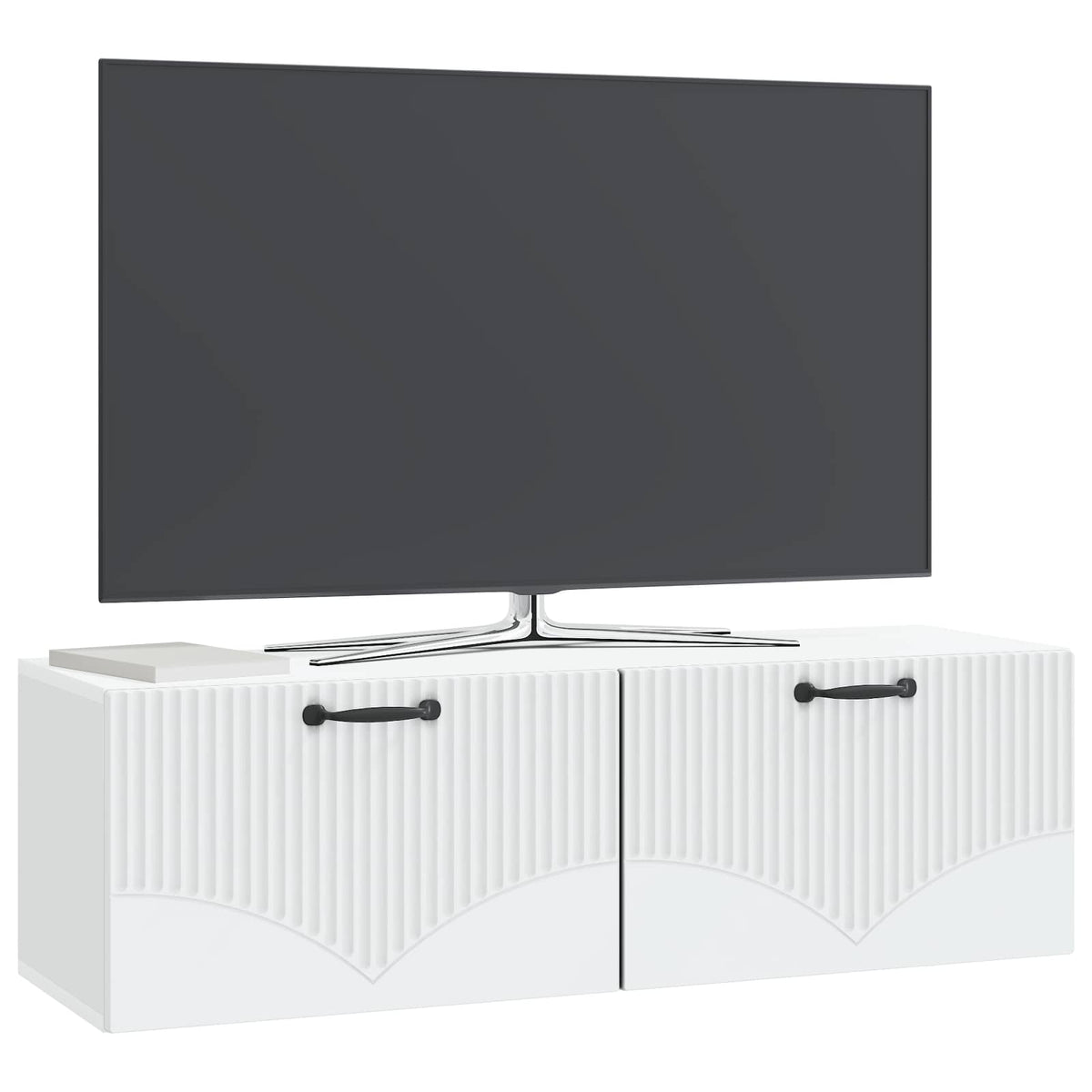 Wandmontierter TV-Schrank Weiß 98 x 31 x 30 cm Holzwerkstoff