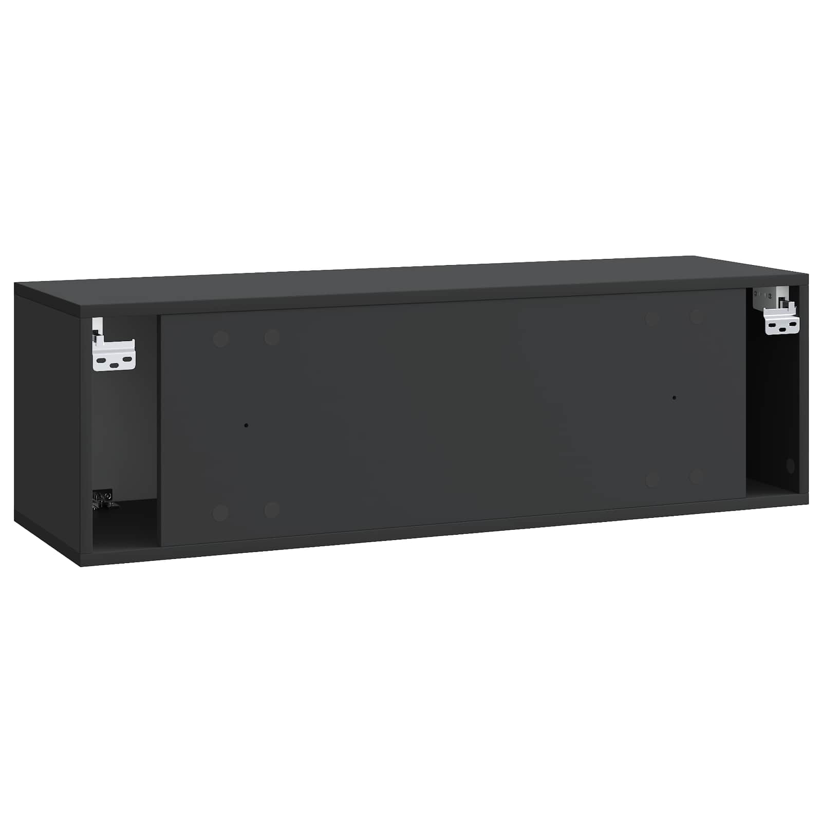 Wandmontierter TV-Schrank Schwarz 98 x 31 x 30 cm Holzwerkstoff