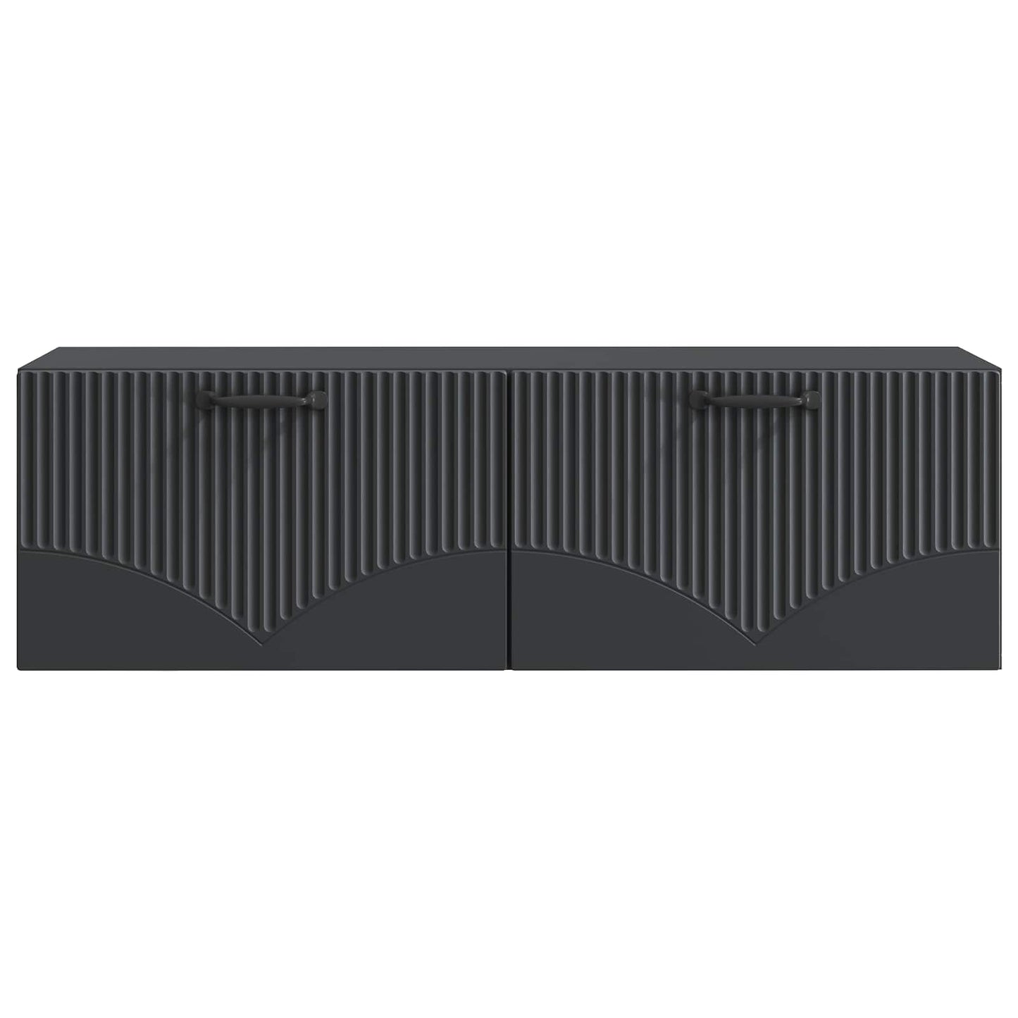 Wandmontierter TV-Schrank Schwarz 98 x 31 x 30 cm Holzwerkstoff