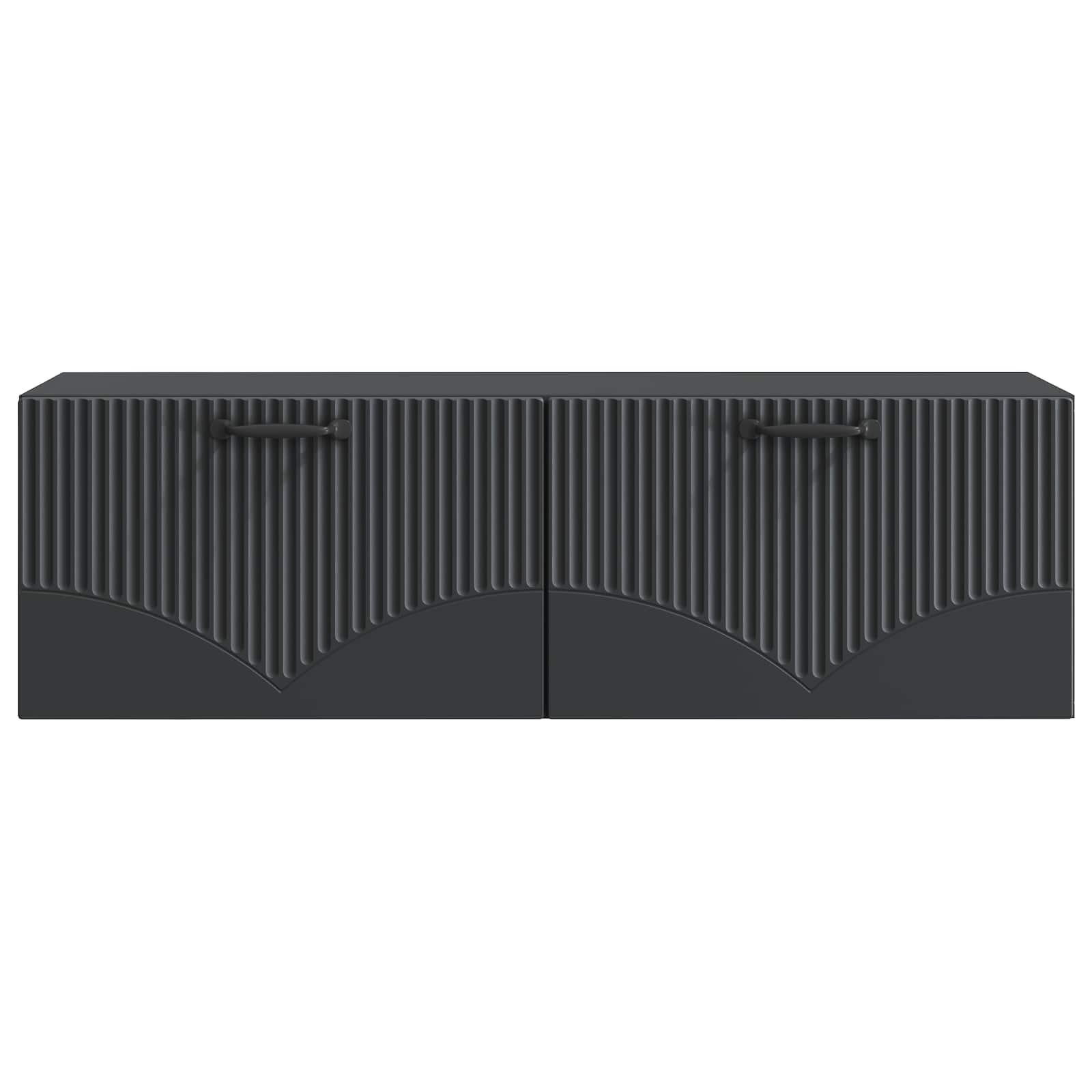 Wandmontierter TV-Schrank Schwarz 98 x 31 x 30 cm Holzwerkstoff