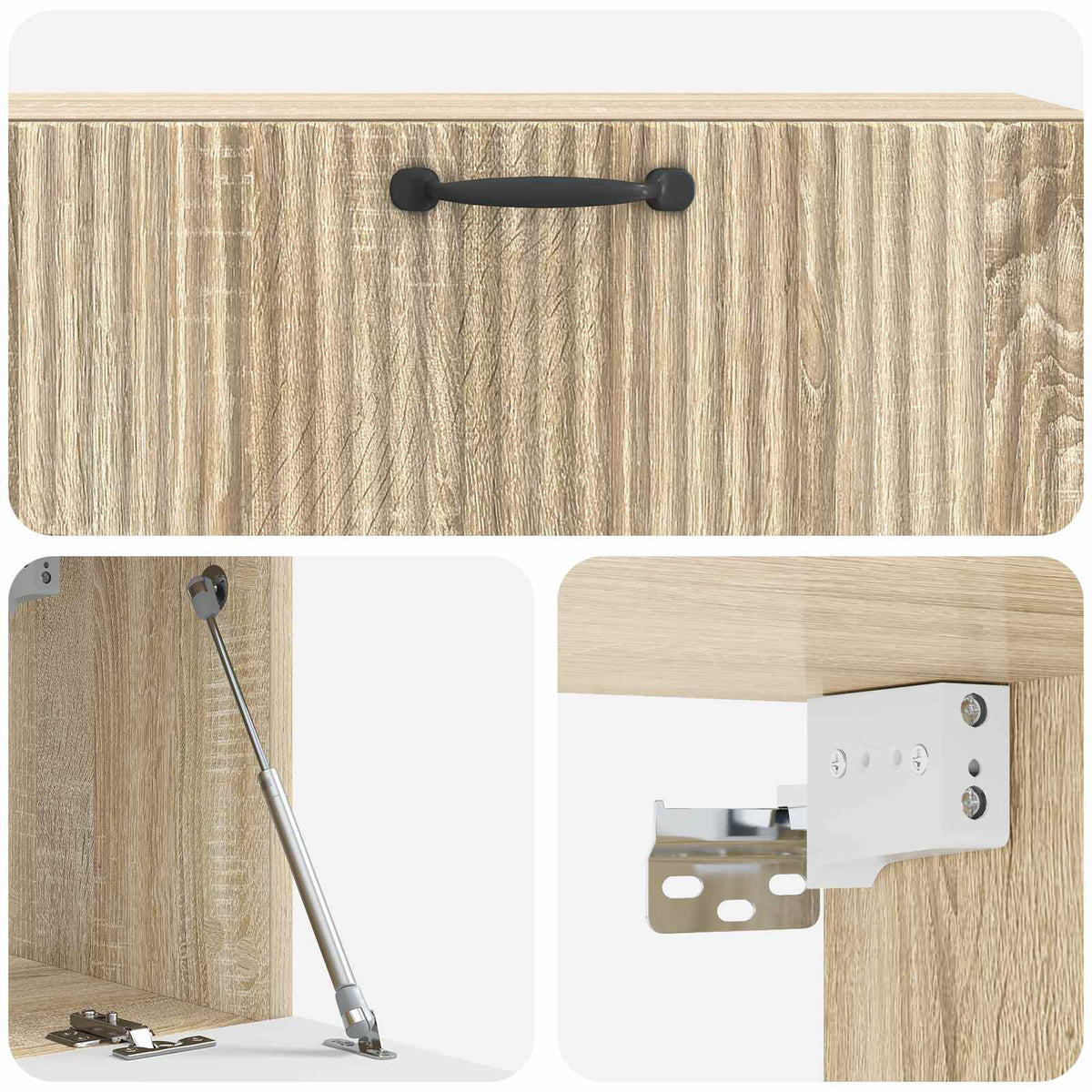 Wandmontierter TV-Schrank Sonoma-Eiche 98 x 31 x 30 cm