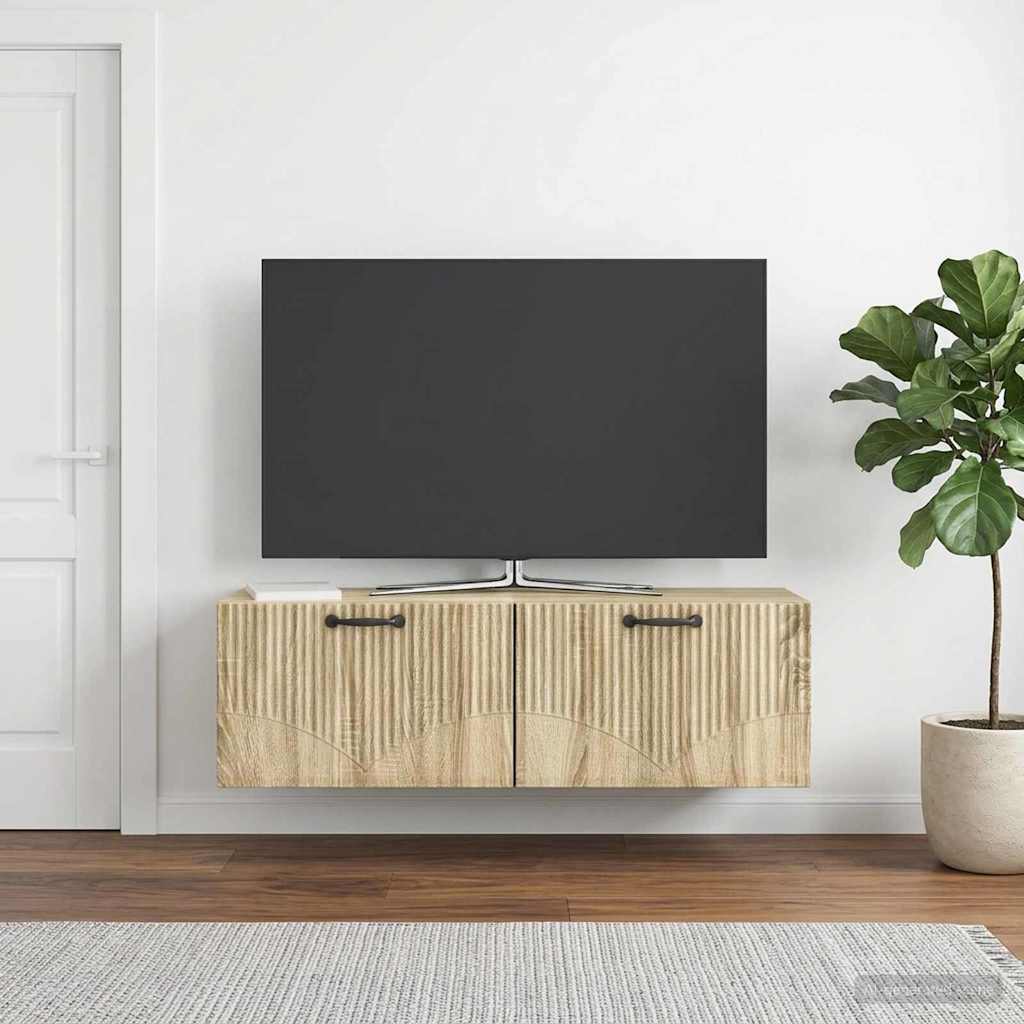 Wandmontierter TV-Schrank Sonoma-Eiche 98 x 31 x 30 cm