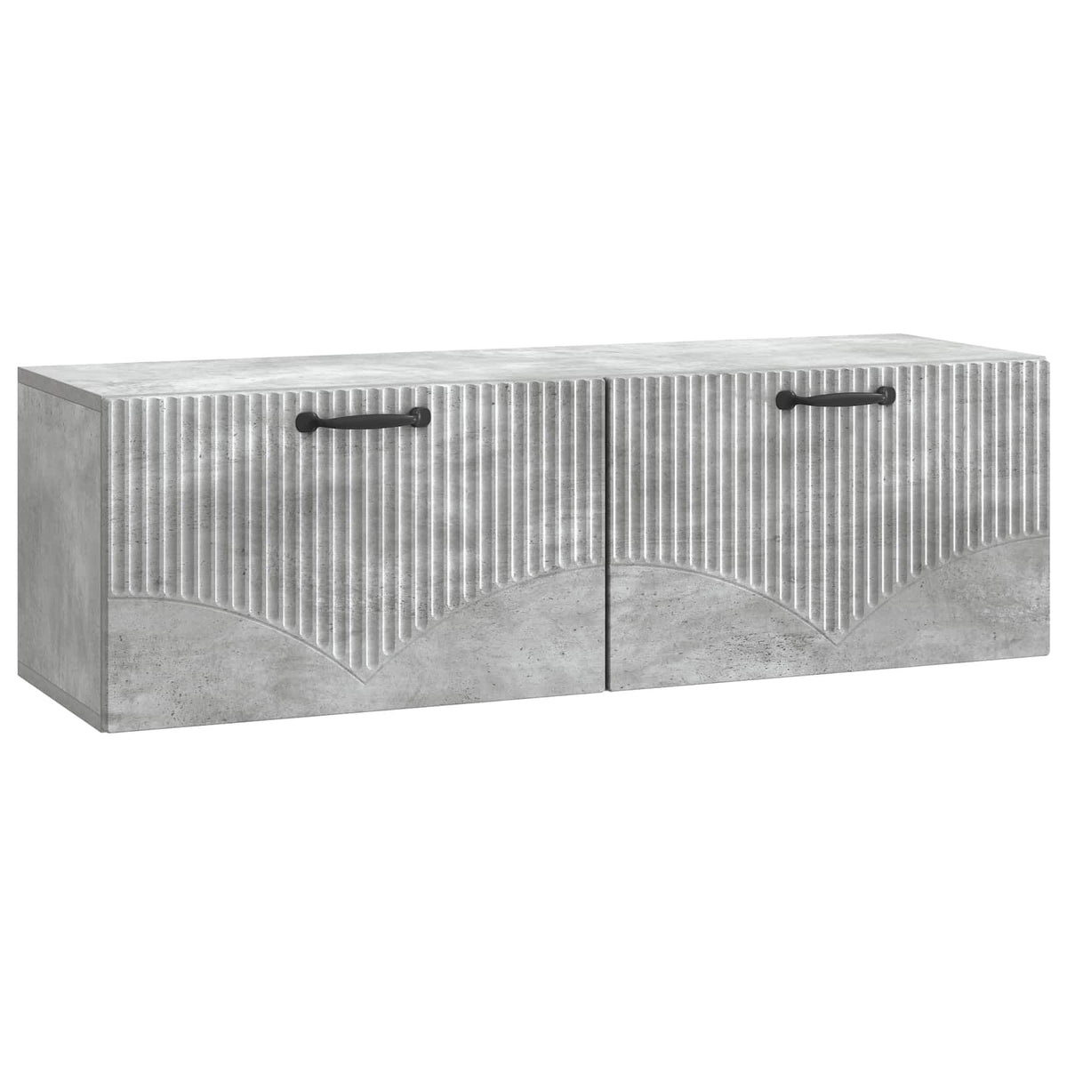 Wandmontierter TV-Schrank Betongrau 98 x 31 x 30 cm