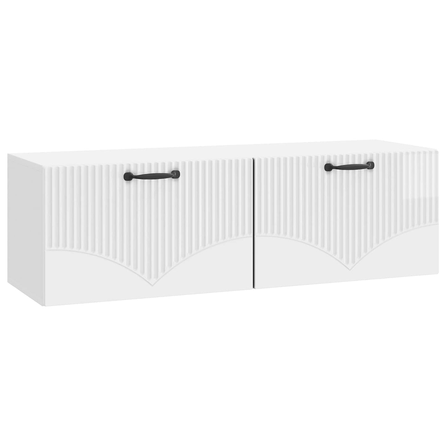 Wandmontierter TV-Schrank Hochglanz Weiß 98 x 31 x 30 cm