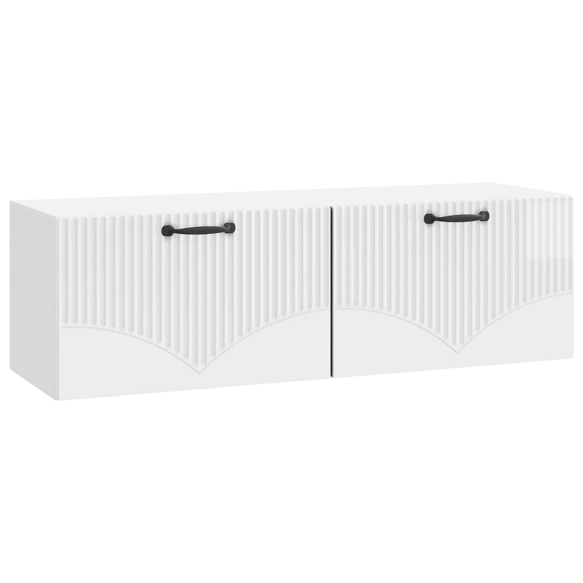 Wandmontierter TV-Schrank Hochglanz Weiß 98 x 31 x 30 cm