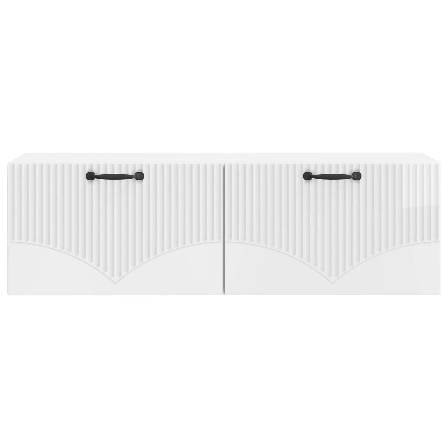 Wandmontierter TV-Schrank Hochglanz Weiß 98 x 31 x 30 cm