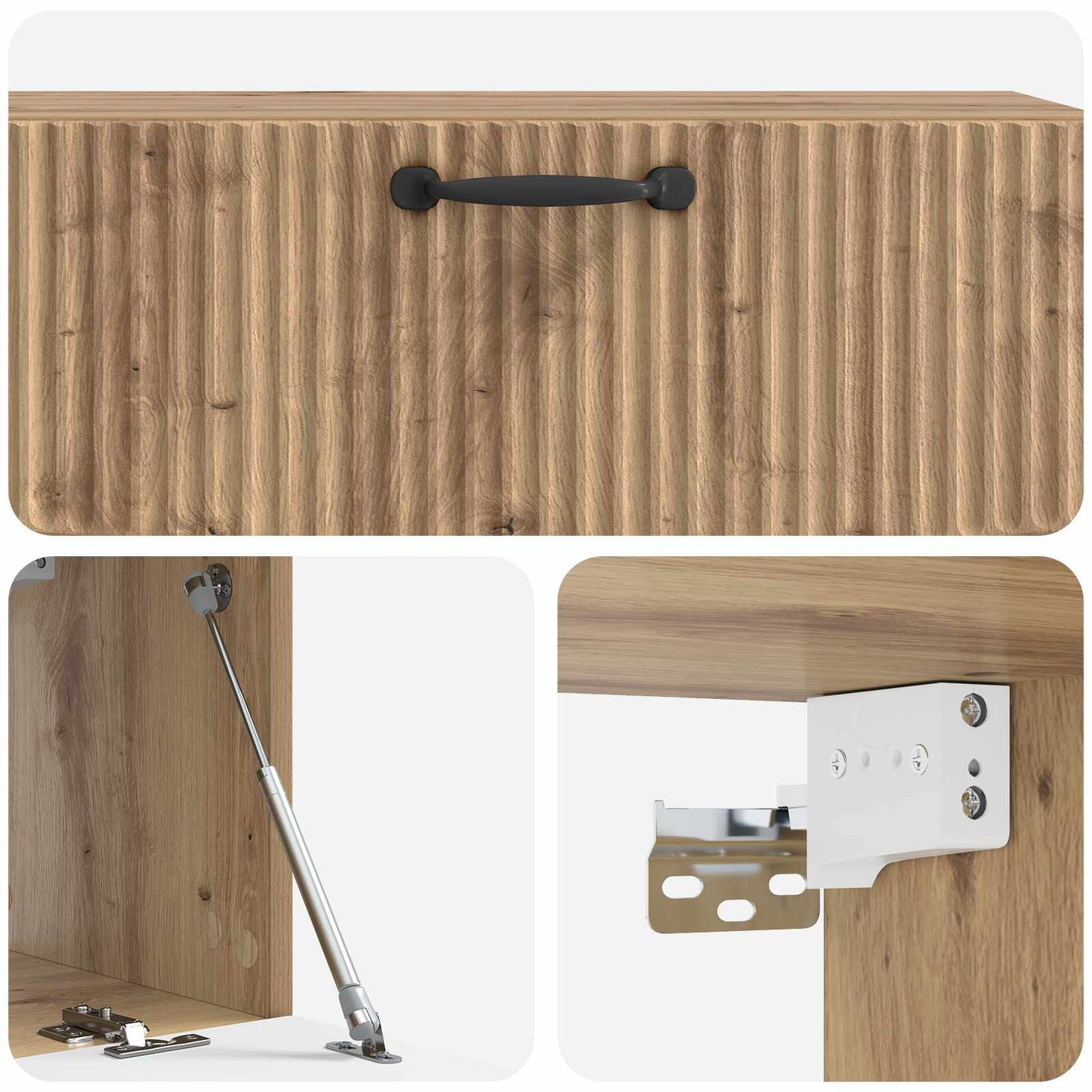 Wandmontierter TV-Schrank 98 x 31 x 30 cm Artisan-Eiche