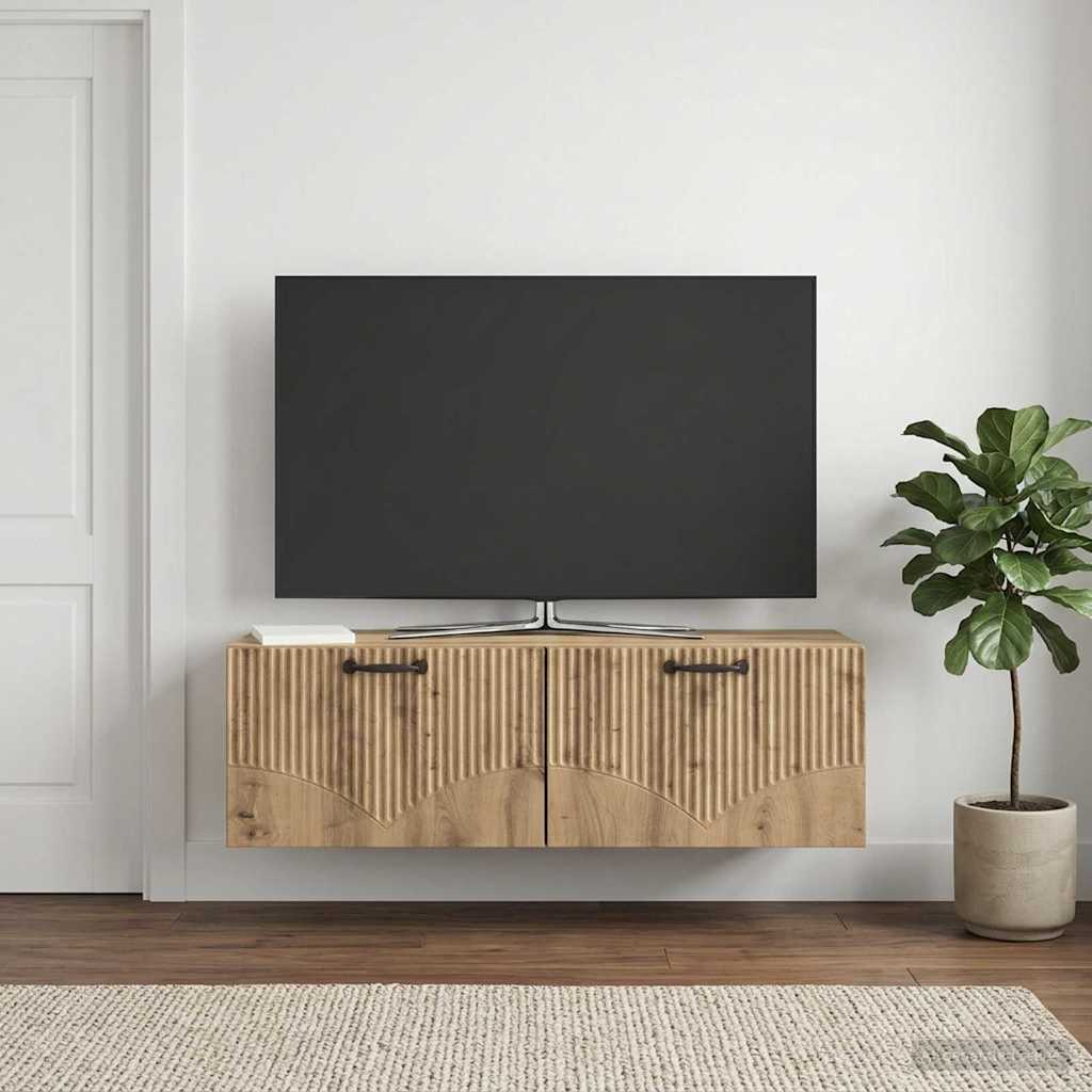 Wandmontierter TV-Schrank 98 x 31 x 30 cm Artisan-Eiche