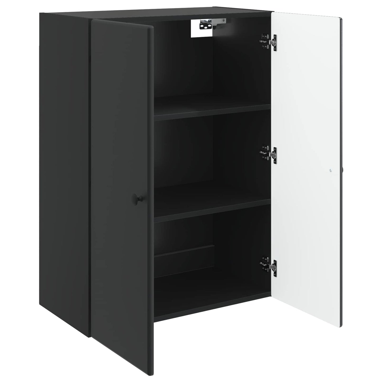 Wandschrank 66 x 34,5 x 90 cm Holzwerkstoff Schwarz