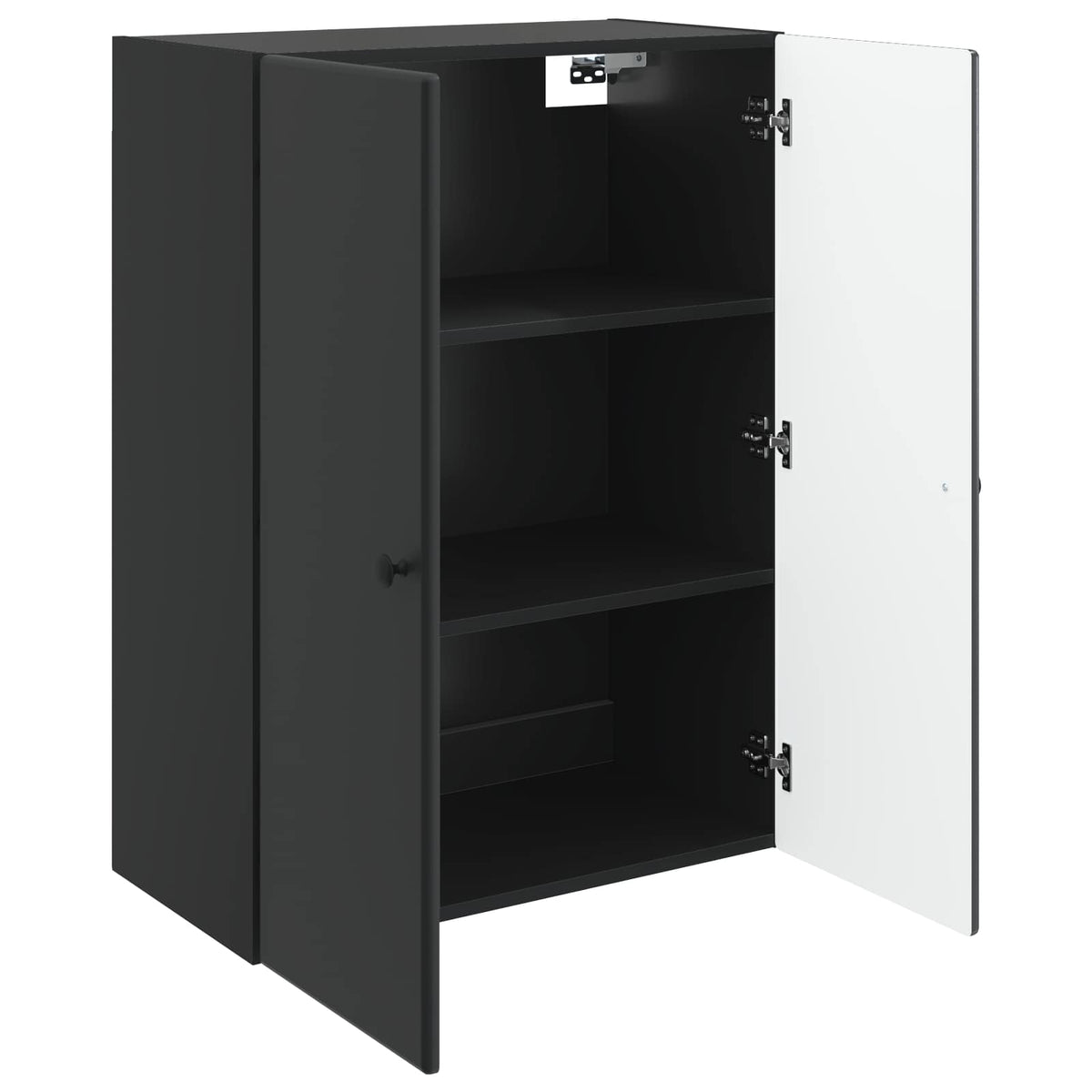 Wandschrank 66 x 34,5 x 90 cm Holzwerkstoff Schwarz