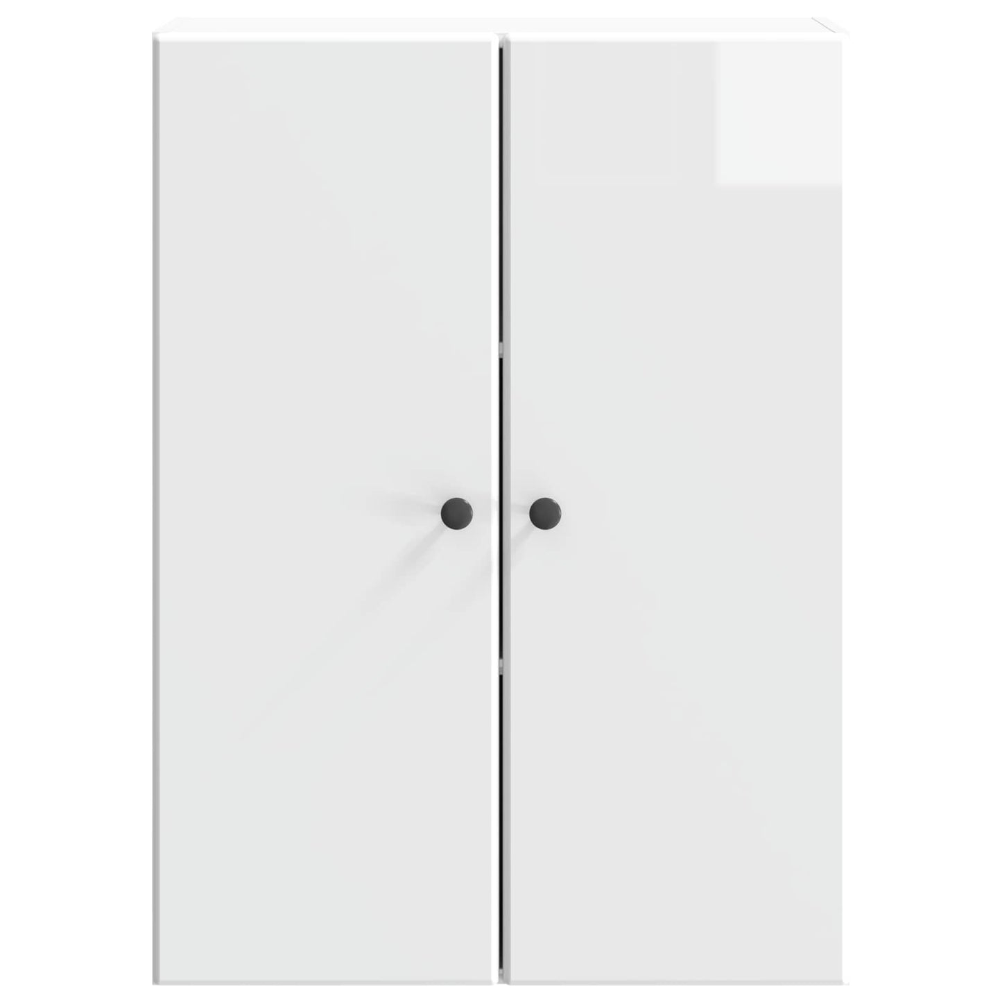 Wandschrank 66 x 34,5 x 90 cm Holzwerkstoff Hochglanz Weiß